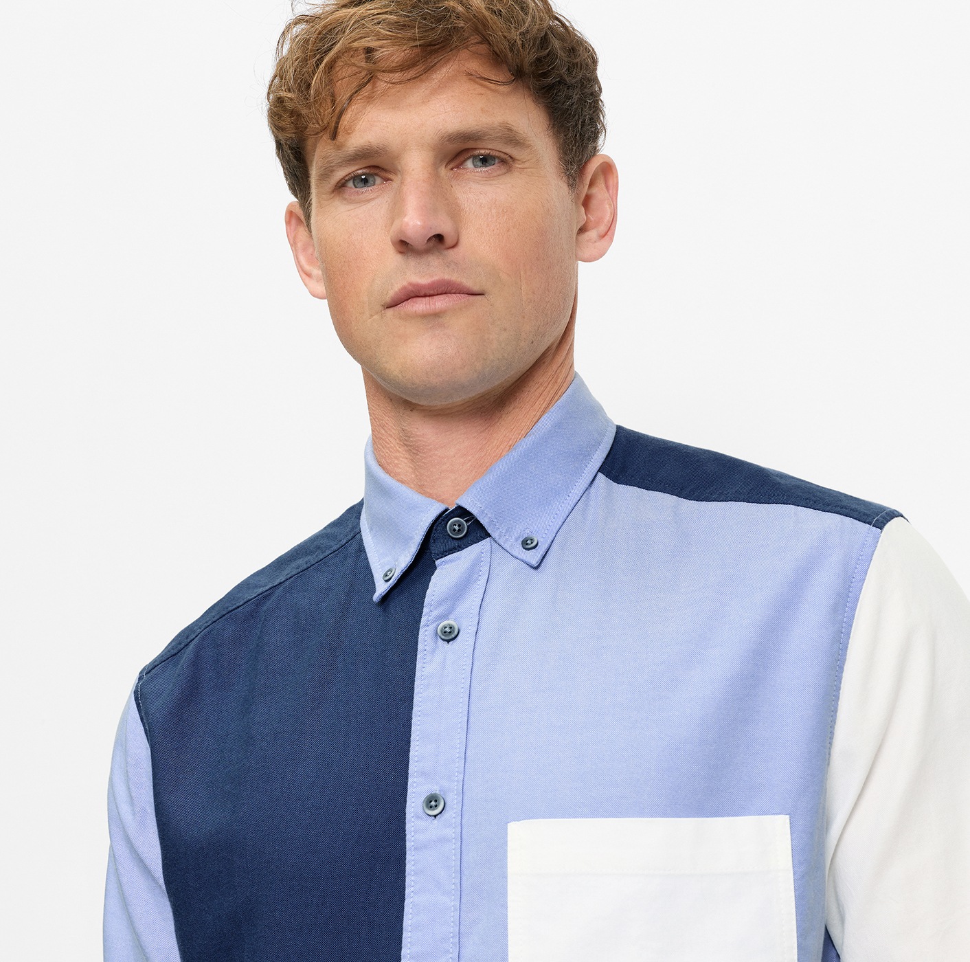 OLYMP Langarmhemd Button-Down-Kragen, Overshirt