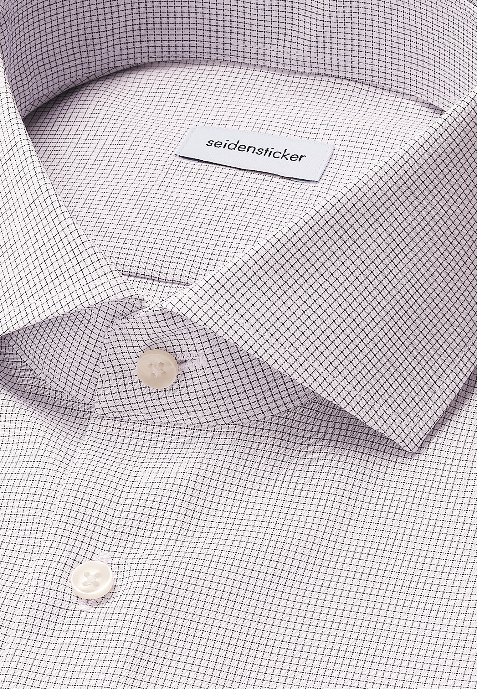 seidensticker Businesshemd »Schwarze Rose« Slim 1/1 Kentkragen Karo