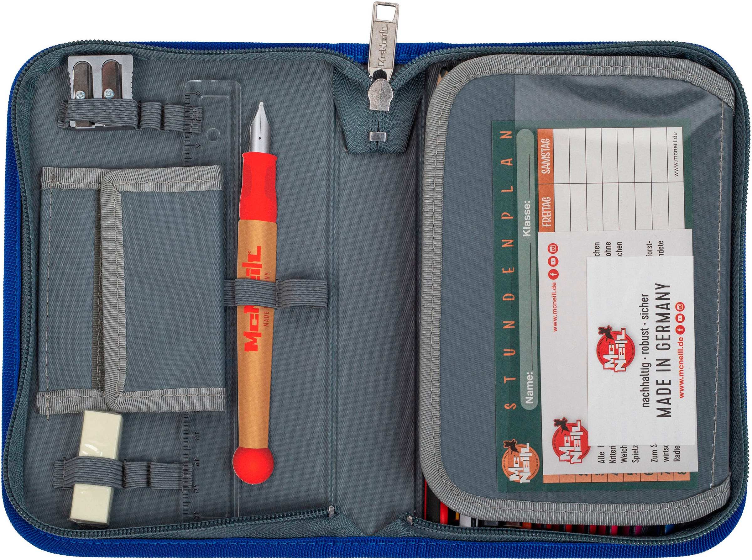 McNeill Schulranzen »Tenero, Tetra« reflektierende Streifen auf den Schultergurten;retroreflektierende Flächen inkl. Federmäppchen, Turnbeutel, Schlamperrolle & Motivmagnet