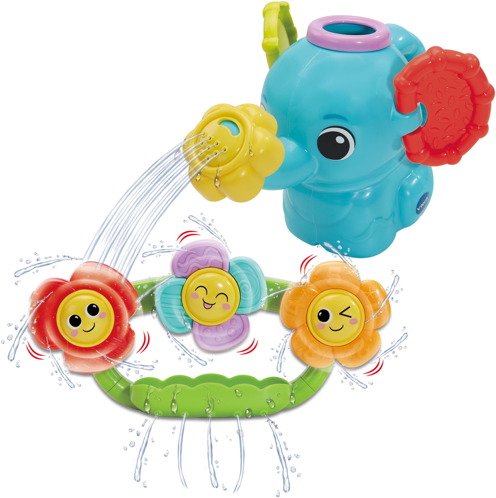 Vtech® Badespielzeug »Vtech Baby, Kleiner Gieß-Elefant« mit Saugnapf