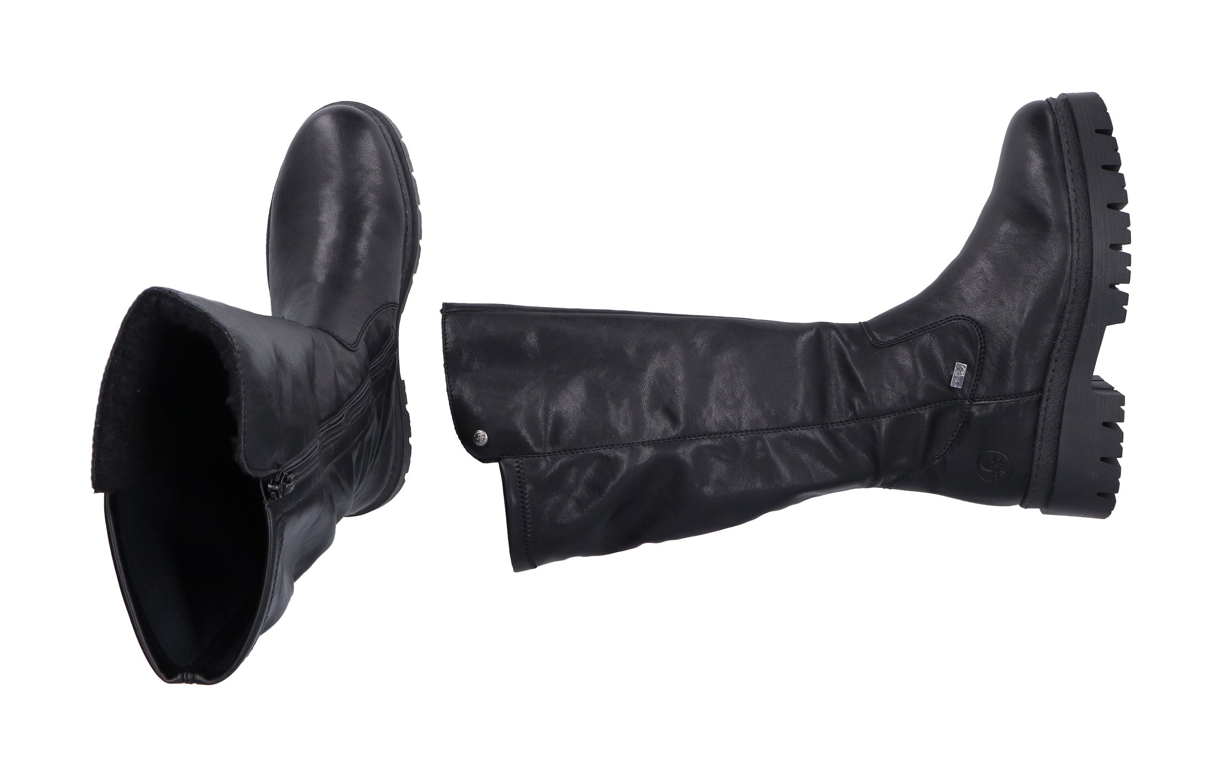 Rieker Winterstiefel  Langschaftstiefel, Plateaustiefel mit Stretch am Schaft, TEX-Membrane