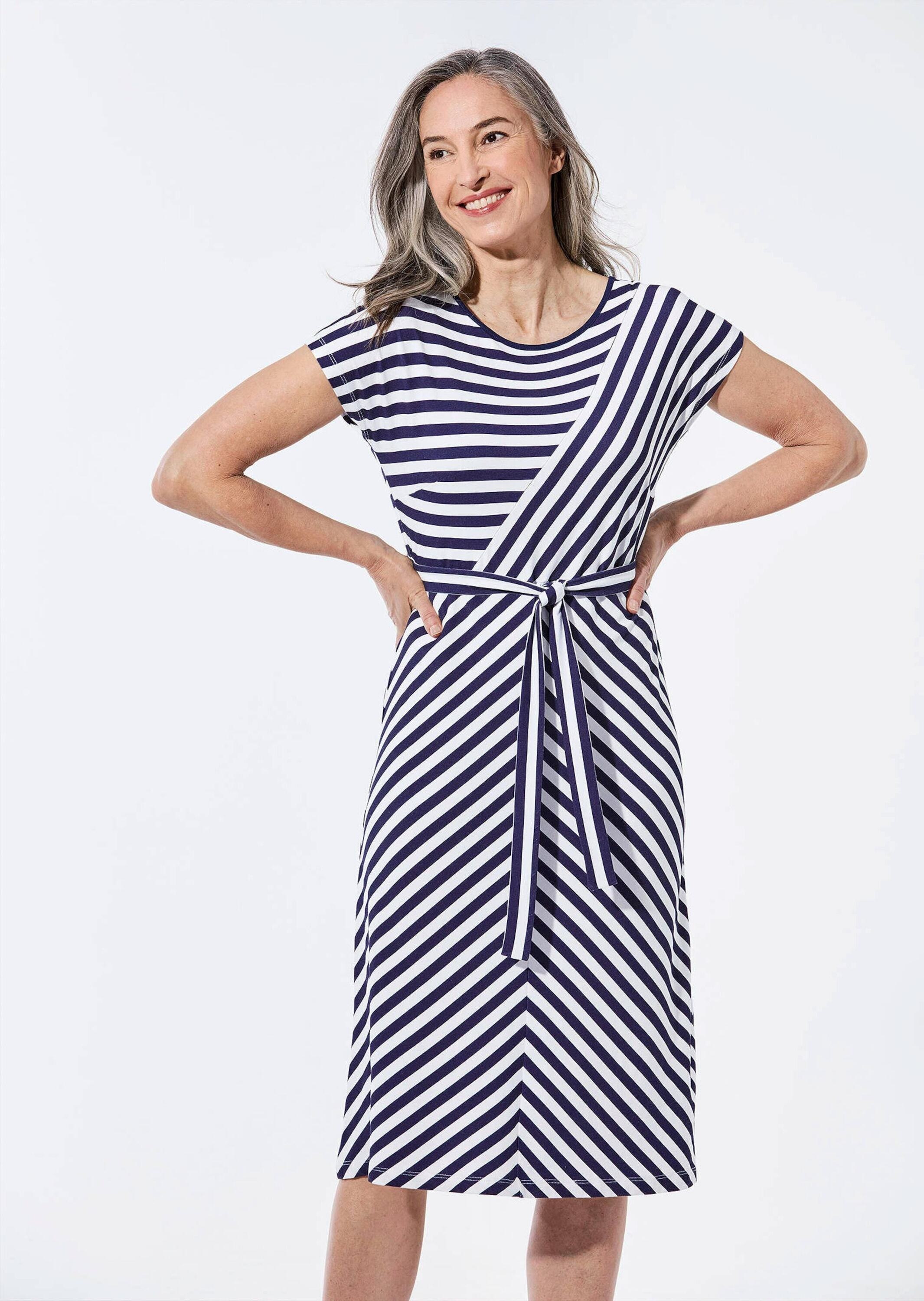GOLDNER Sommerkleid »Kleid mit U-Boot-Ausschnitt«