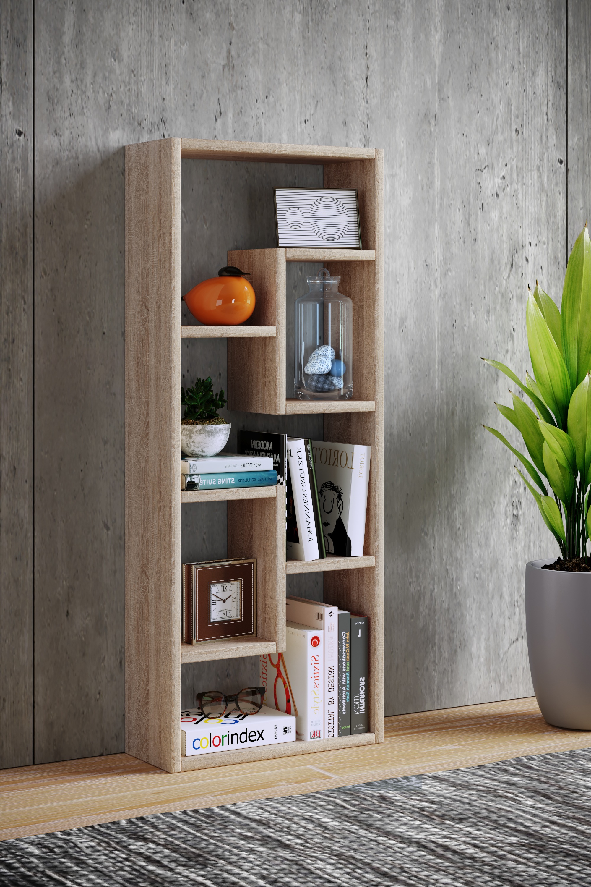 VCM Standregal »Holz Stand Regal Raumteiler Bücher Standregal Vilo« 1 Stk. tlg.