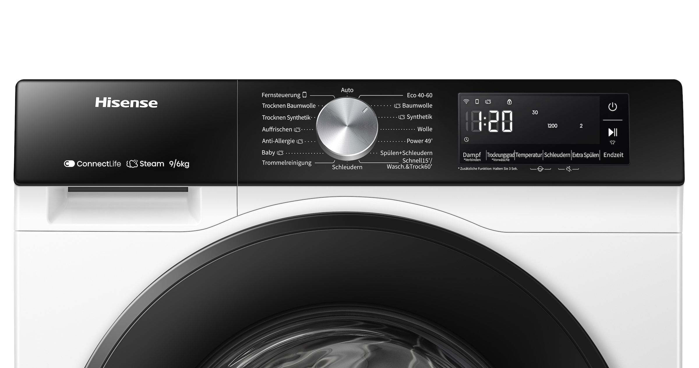 Hisense Waschtrockner »WD3S9043BW3« 3s Serie 9 kg /6 kg 72 dB(A) Waschen & Trocknen in 60 min.