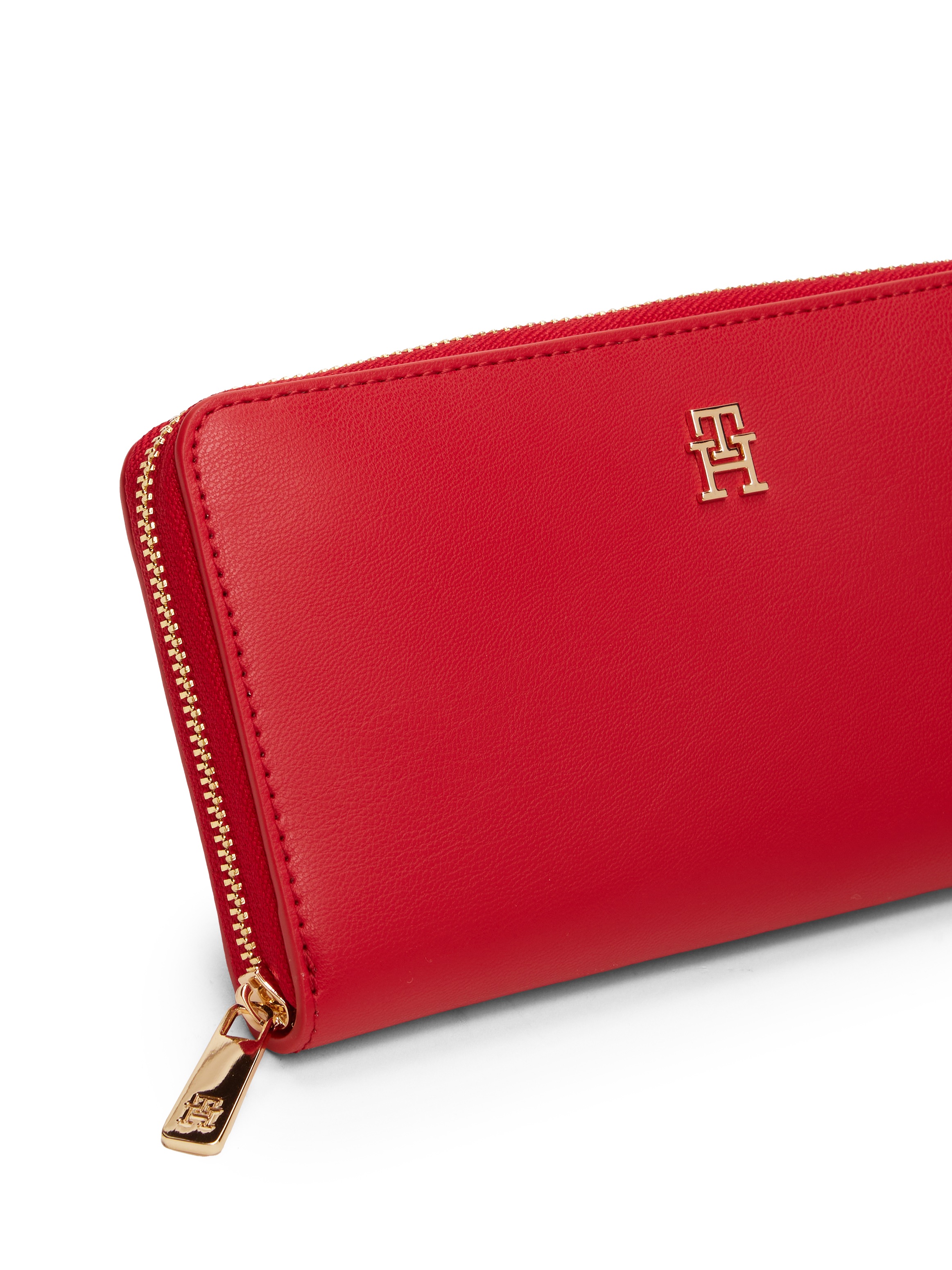 Tommy Hilfiger Geldbörse »TH ICON LRG ZA« , Damen Geldbeutel, Portemonnaie mit edlem TH-Logoelement