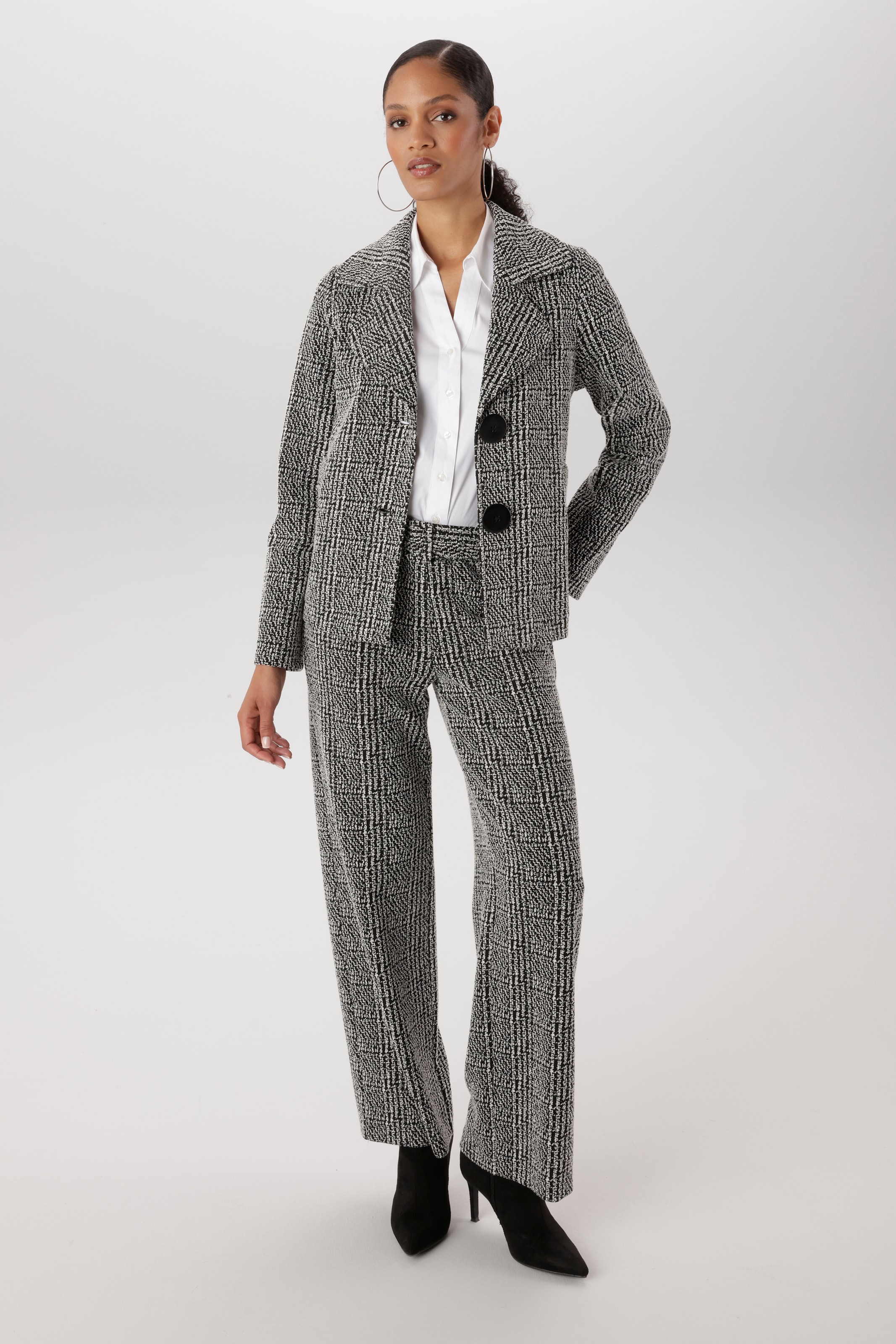 Aniston SELECTED Kurzblazer in moderner Kurzform und klassischem Karomuster - NEUE KOLLEKTION