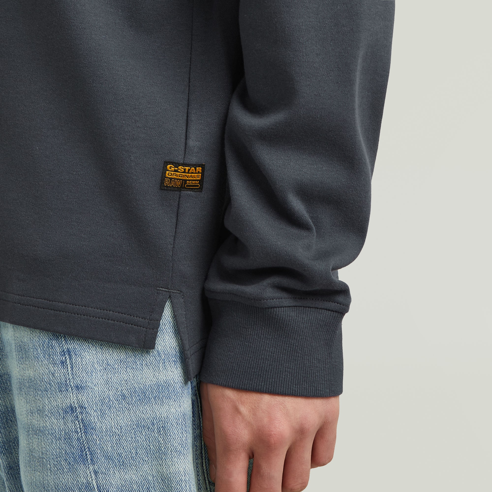 G-STAR Longsleeve »Nifous R«, mit geripptem Einsatz vorne