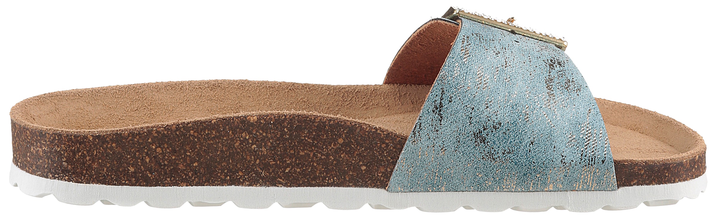 Aniston SHOES Pantolette, Sommerschuh, Strandschuh, Glitzersteine - NEUE KOLLEKTION