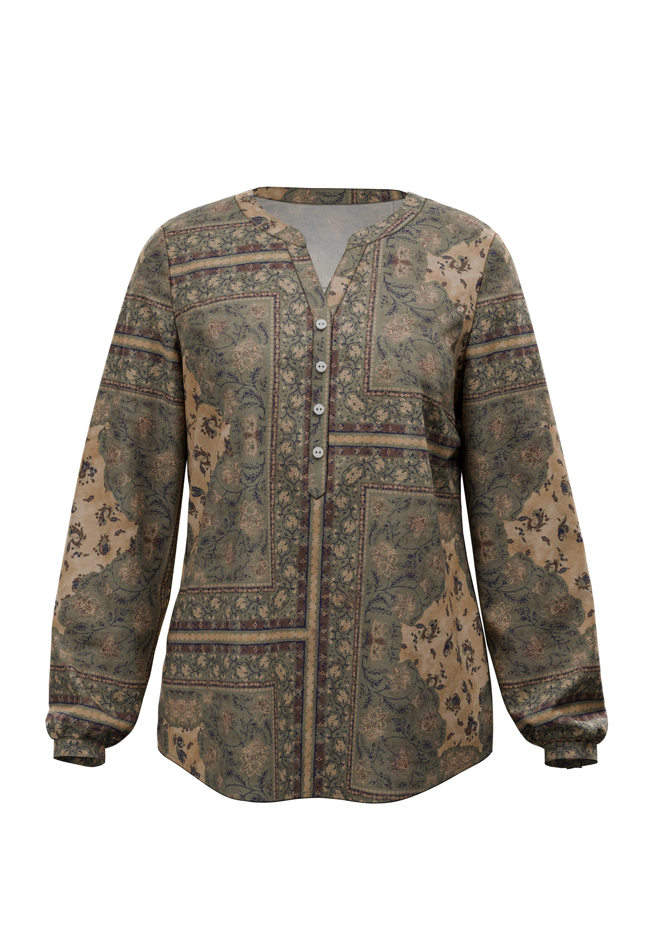 heine Klassische Bluse »Druckbluse Druckbluse mit Floral-Dessin«