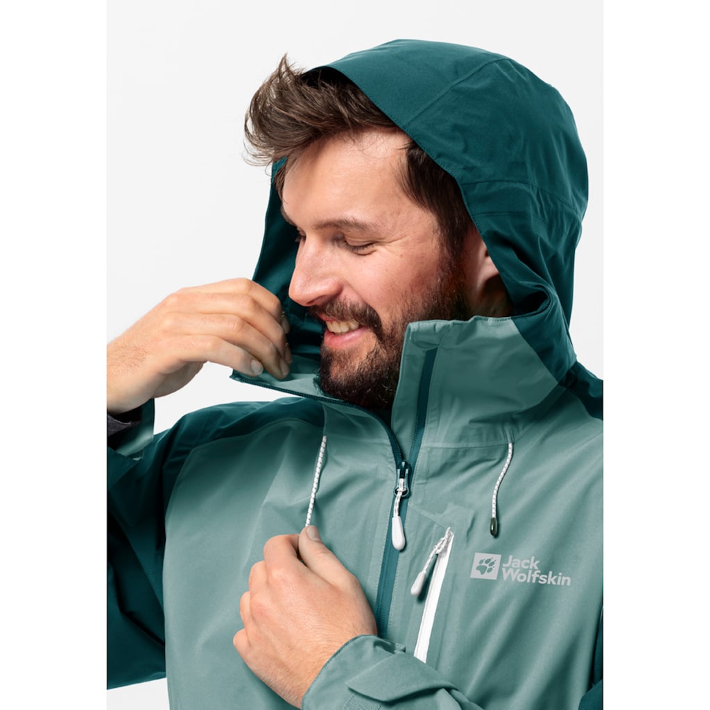 Jack Wolfskin Funktionsjacke »EAGLE PEAK 2L JKT M«, mit Kapuze