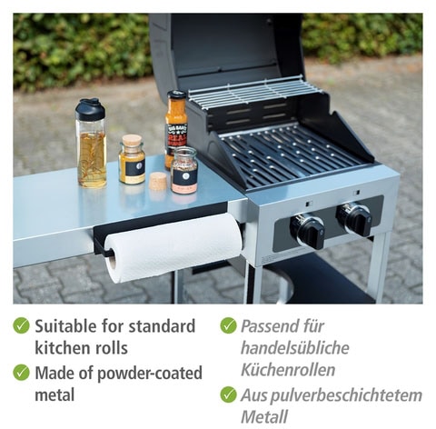 WENKO Wandrollenhalter »Modell Ima«, (Set, 2 St.), magnetischer Küchenrollenhalter und Hakenleiste
