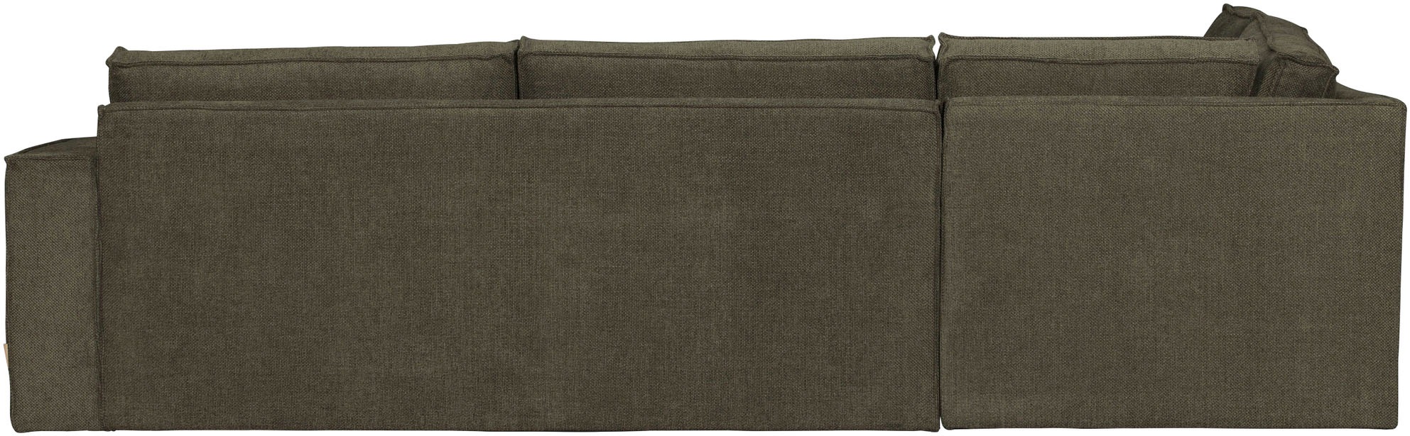 WOOOD Ecksofa »Freddie«, frei im Raum stellbar, aus grobem Melange-Gewebe, Breite 283 cm