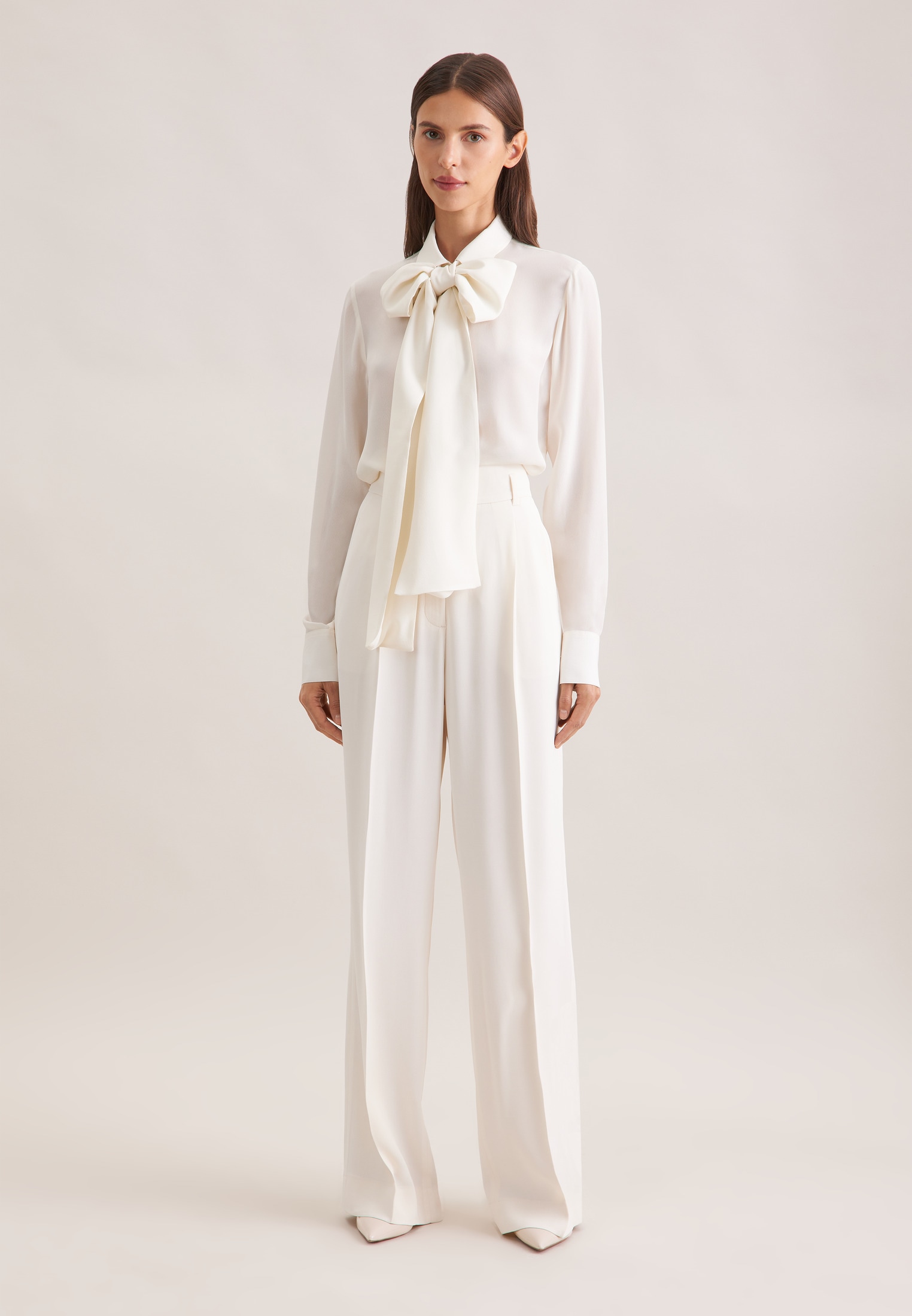 seidensticker Klassische Bluse 1/1 Binderkragen Uni