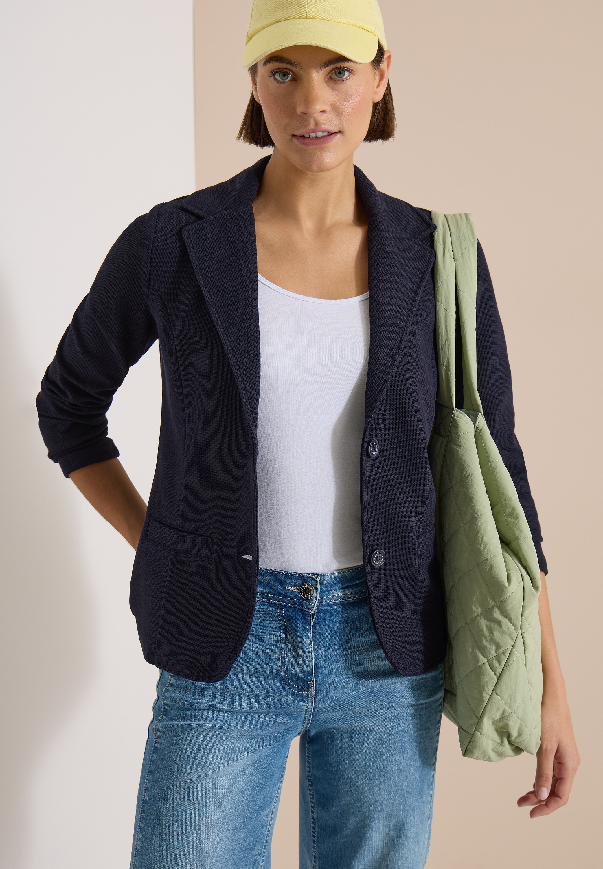 Cecil Jackenblazer mit Struktur in Unifarbe