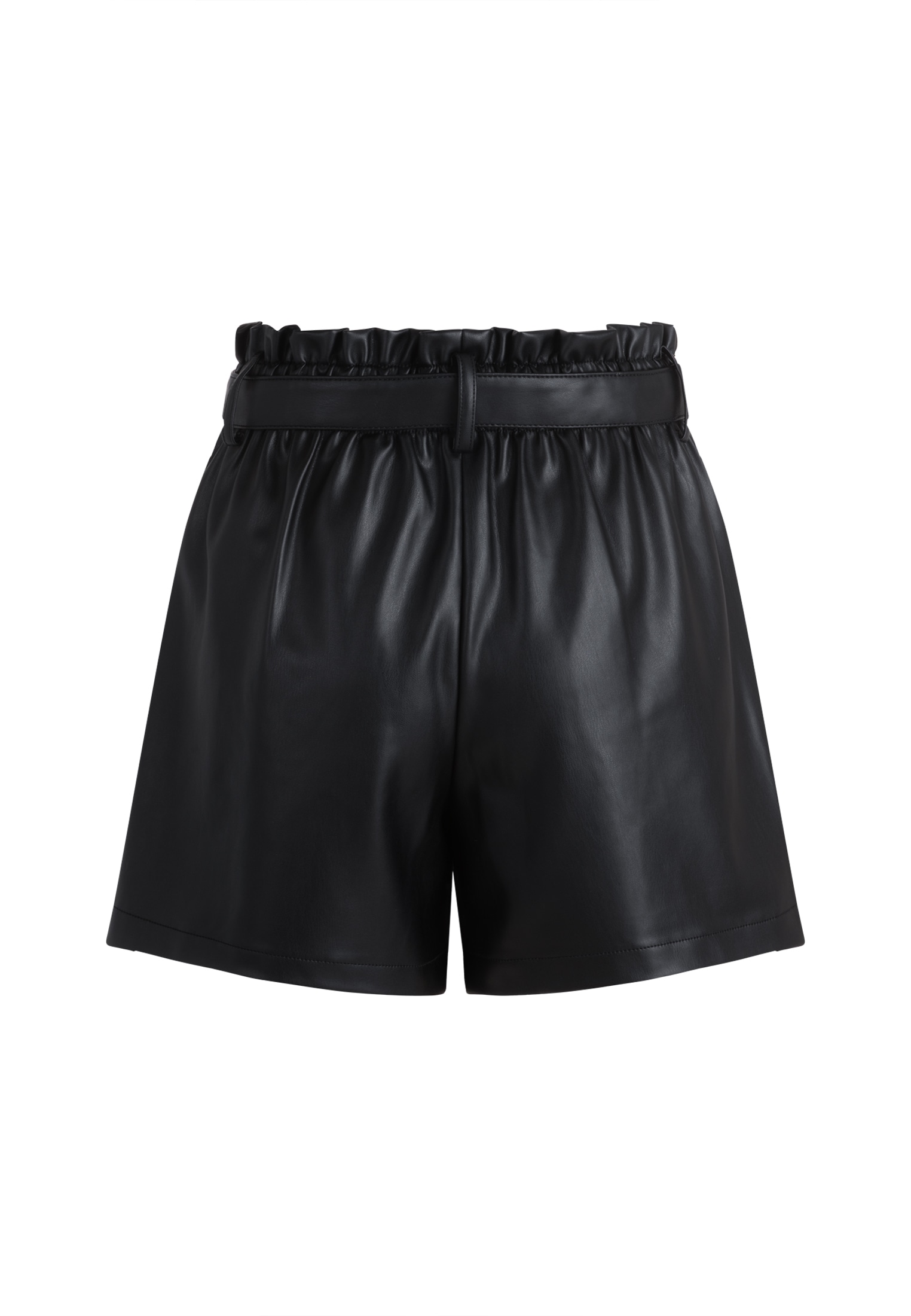 Zero Shorts »Shorts Lederoptik mit Bindegürtel«