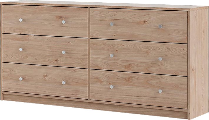 Home affaire Sideboard »May, Aufbewahrung, Schubkastenkommode, Stauraum«, mit 6 Schubladen, Knopfgriffen,Tiefe von 30 cm, Breite 143 cm