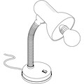 EGLO Tischleuchte »BASIC«, E27, weiß/ Ø12,5 x H30 cm / exkl. 1 x E27 (je max. 40W) / Wippschalter - schwenkbar - flexibler Hals - Schreibtischlampe - Tischlampe - Bürolampe - Lampe - Büro - Schreibtischleuchte