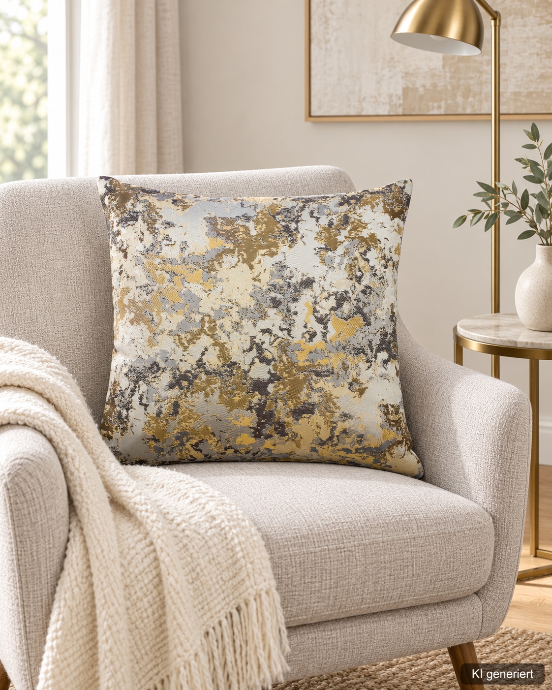 HOME WOHNIDEEN Dekokissen »KIRAN« Deko Jacquardgem, Kissenhülle ohne Füllung, 1 Stück