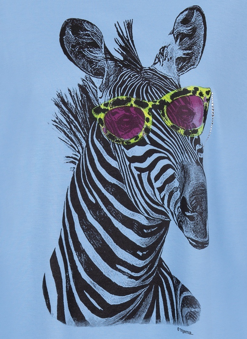 Trigema Shirtkleid »TRIGEMA Big-Shirt mit Zebra-Motiv und Strass-Steinen«