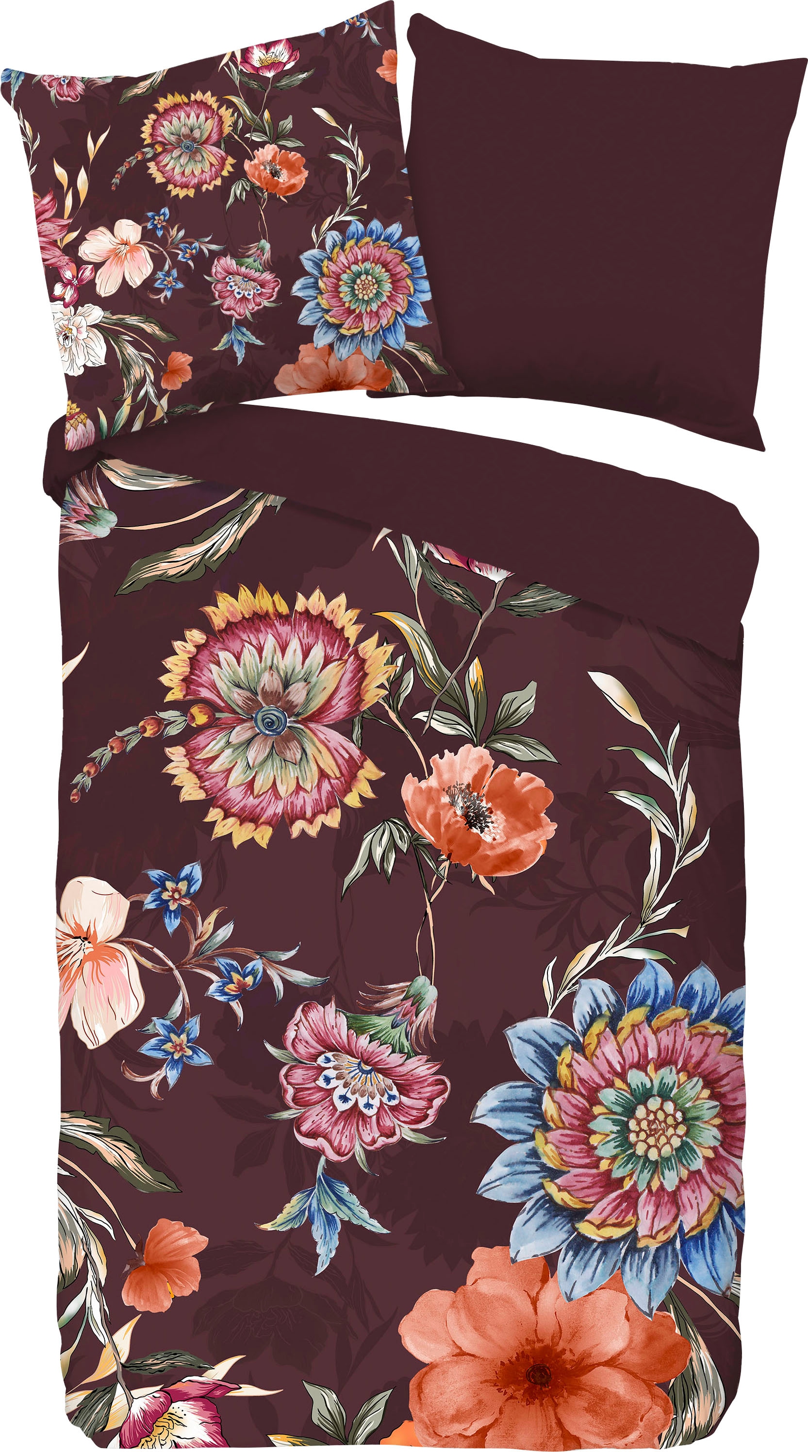 good morning Wendebettwäsche »Madelief«, 100% Baumwolle, 135x200, 2 Teilig, Reißverschluss, Wendeoptik, Blumen
