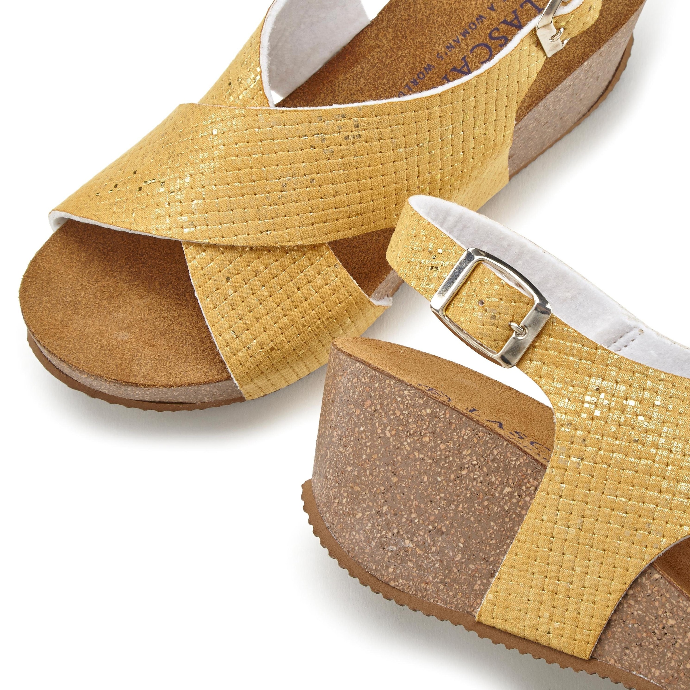 LASCANA Sandalette »Sommerschuh«  Sommerschuh mit Keilabsatz und Korkfußbett