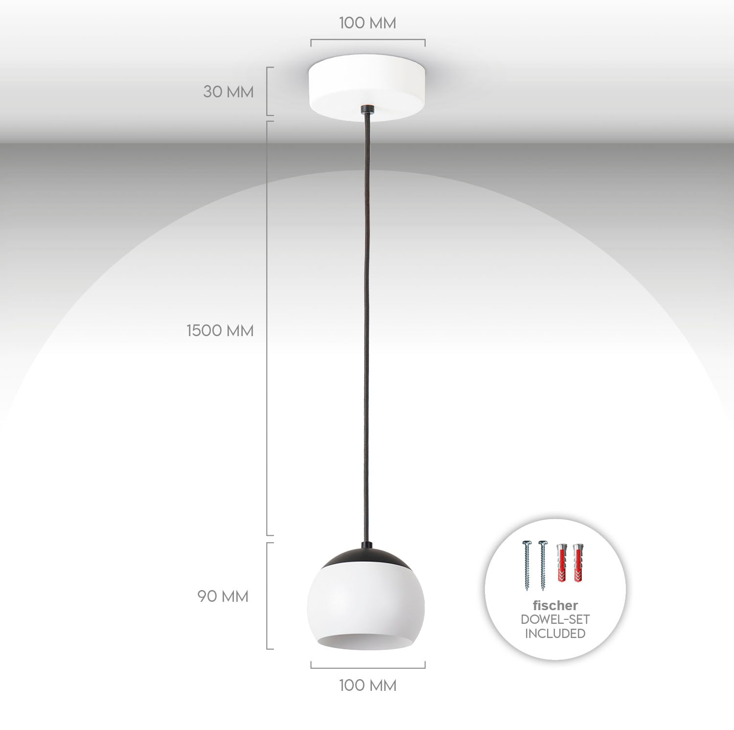 Pendelleuchte Hängelampe Jahren mit Home 3 Kugel »CLEO«, kaufen Paco XXL Esszimmer online Wohnzimmer Garantie Pendelleuchte Küchenlampe | LED