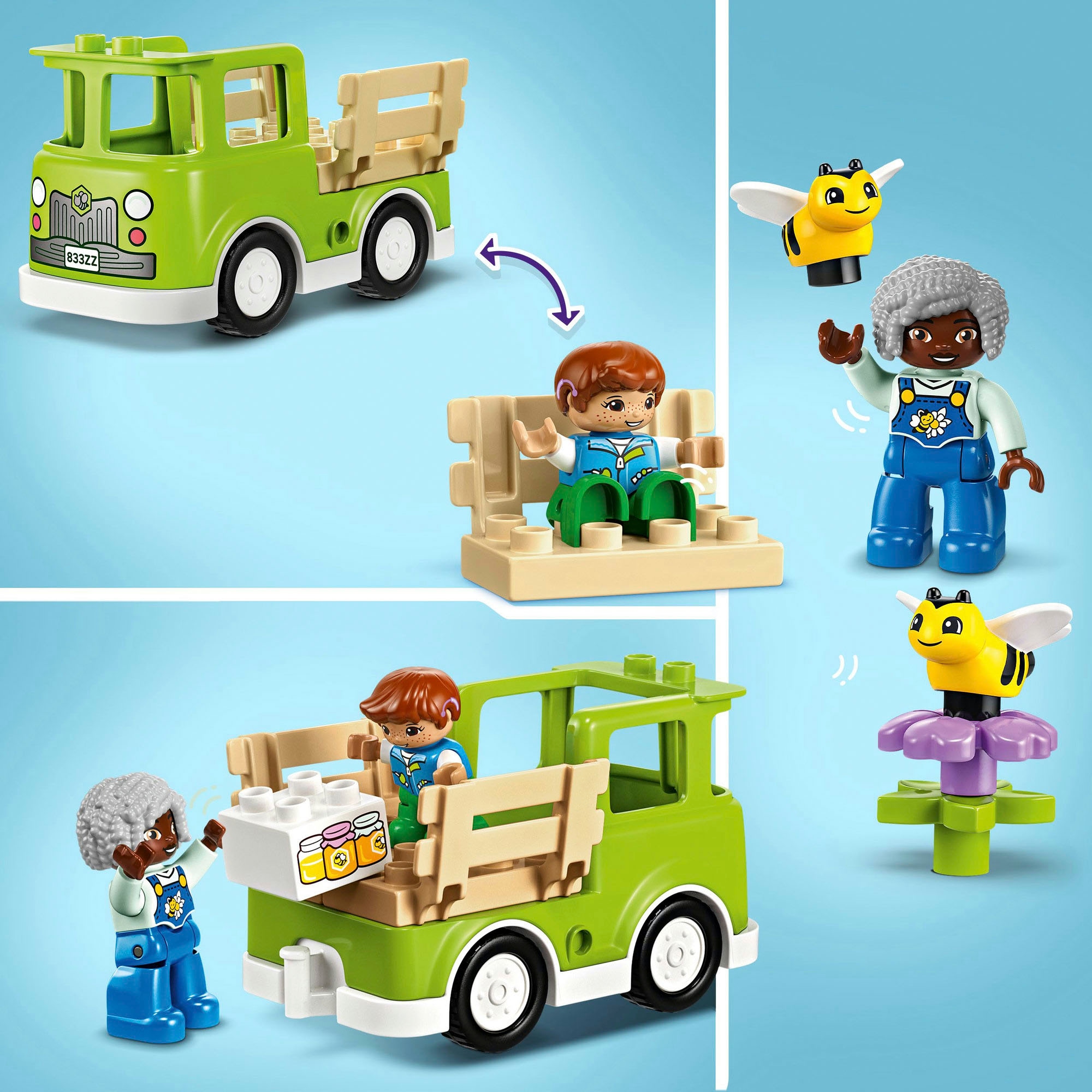 LEGO® Konstruktionsspielsteine »Imkerei und Bienenstöcke (10419), LEGO DUPLO Town«, (22 St.), Made in Europe