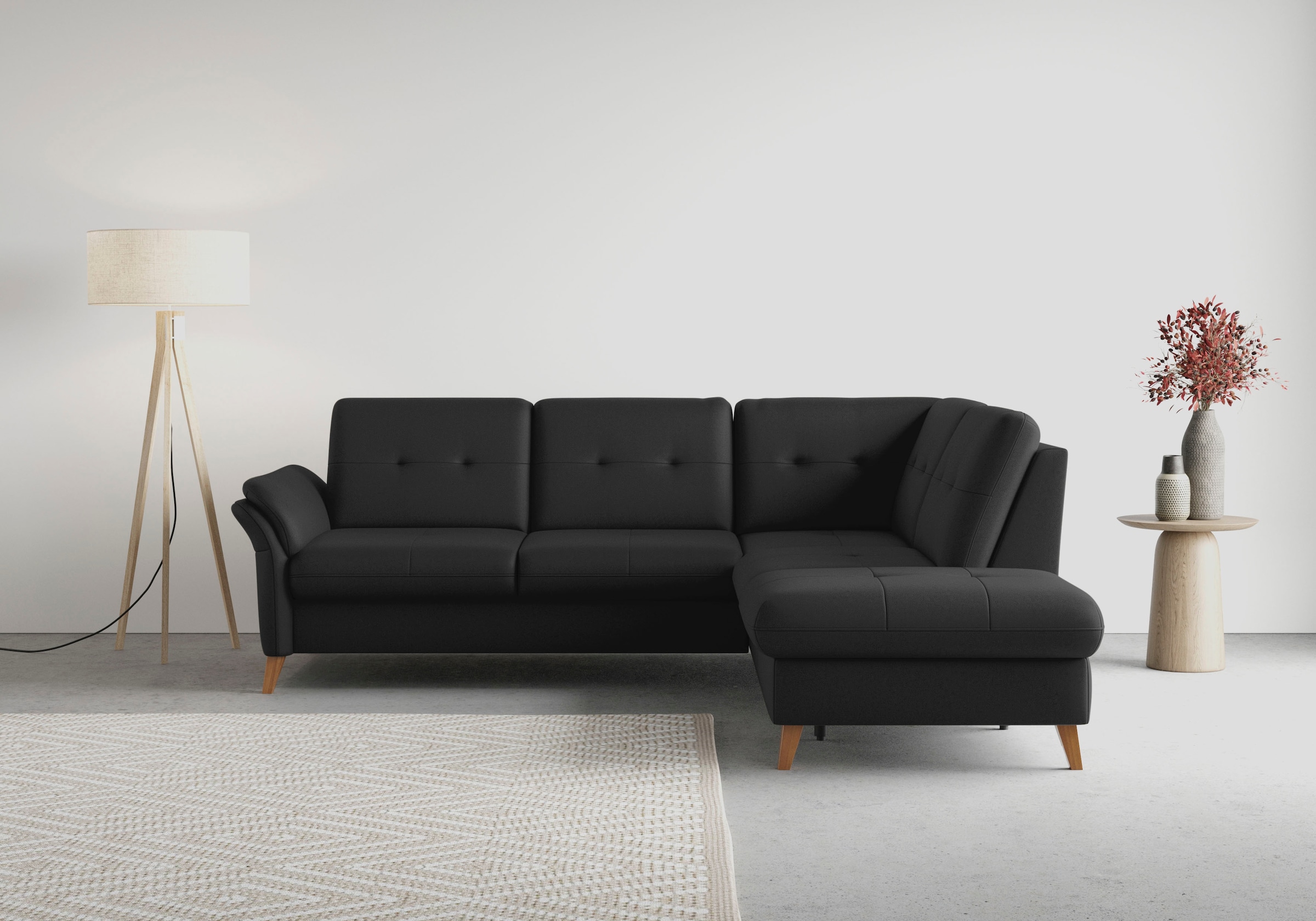 sit&more Ecksofa »Göteborg«, inkl. Sitztiefenverstellung, wahlweise mit Bettfunktion & Bettkasten