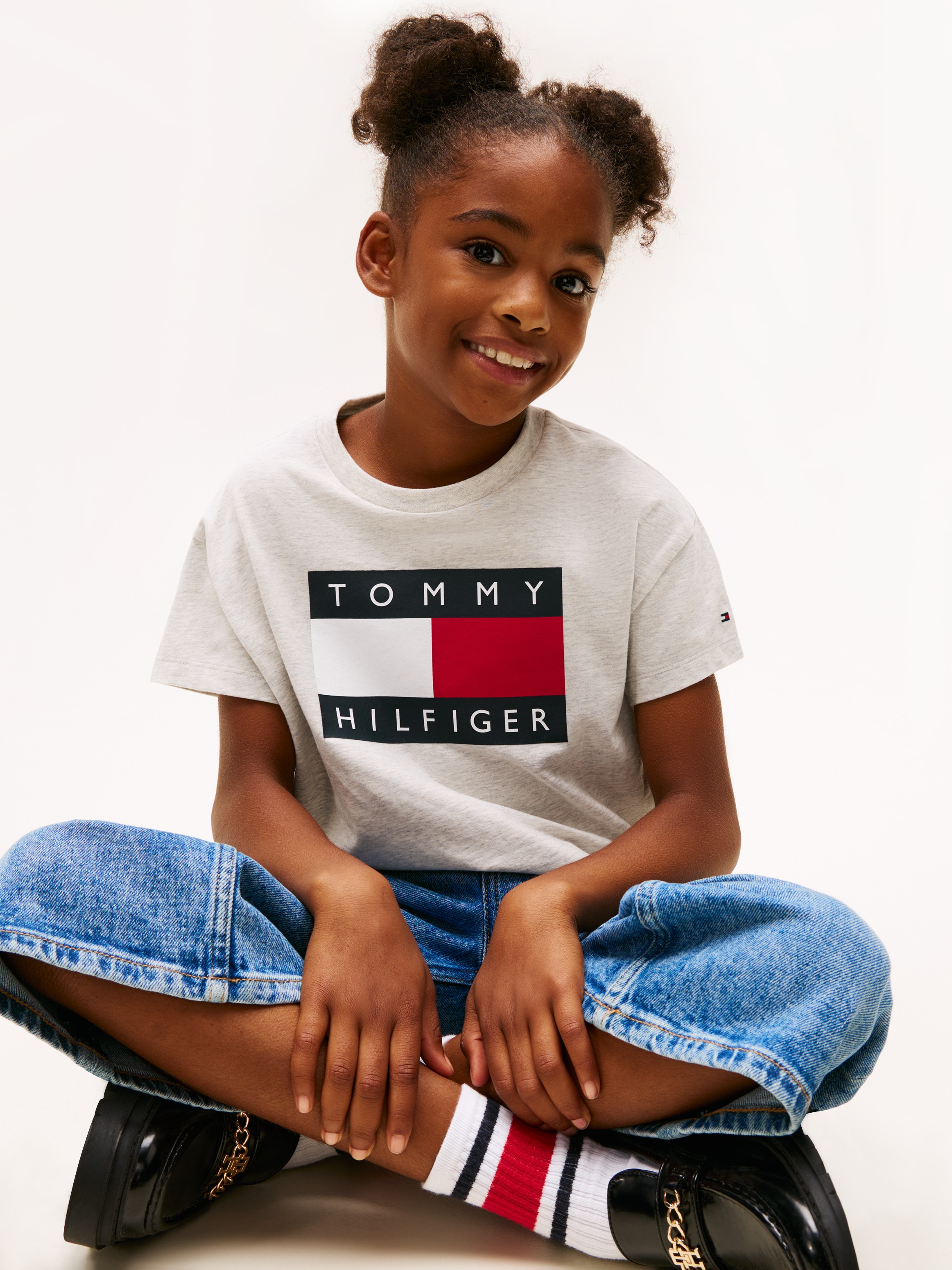 Tommy Hilfiger T-Shirt Kinder bis 16 Jahre, mit Rundhalsausschnitt