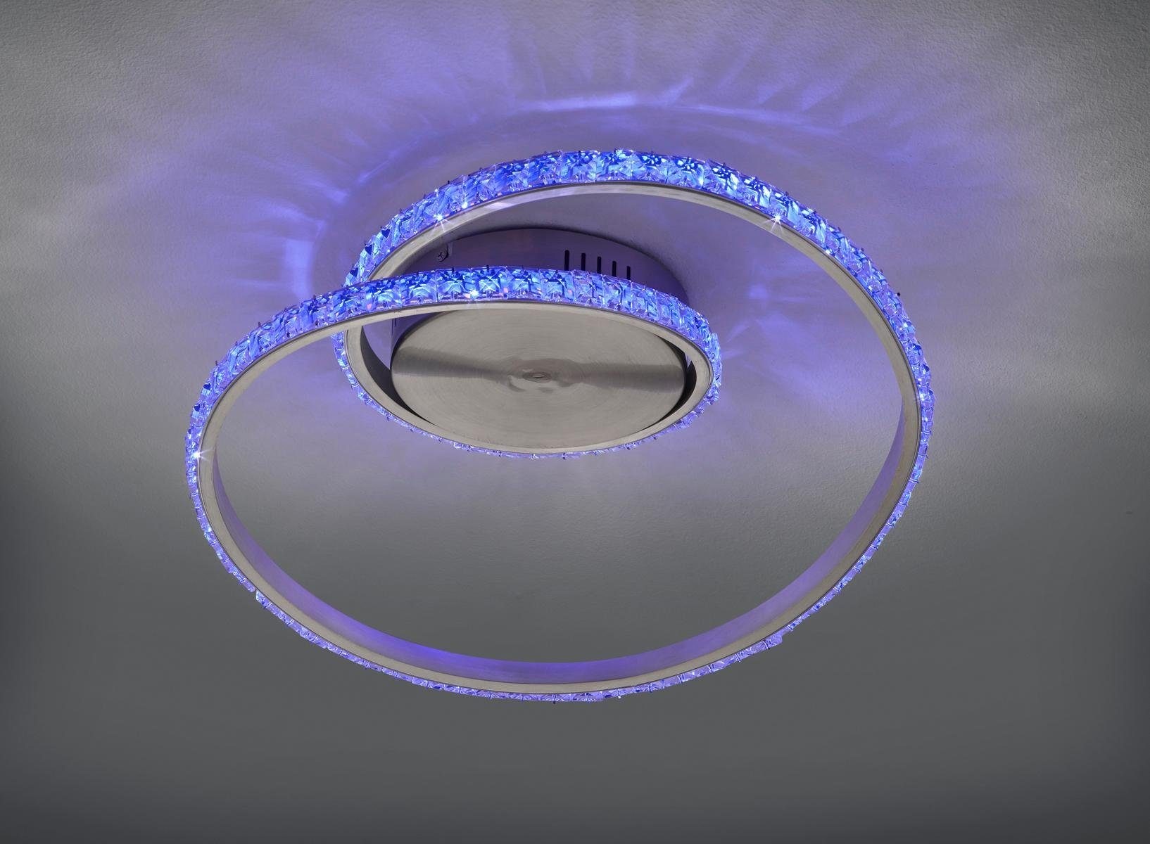 REALITY Leuchten LED Deckenleuchte »Rubin«, 1 flammig, Leuchtmittel LED-Board | LED fest integriert, Fernbedienung,integrierter Dimmer,Nachtlicht,RGBW-Farbwechsler