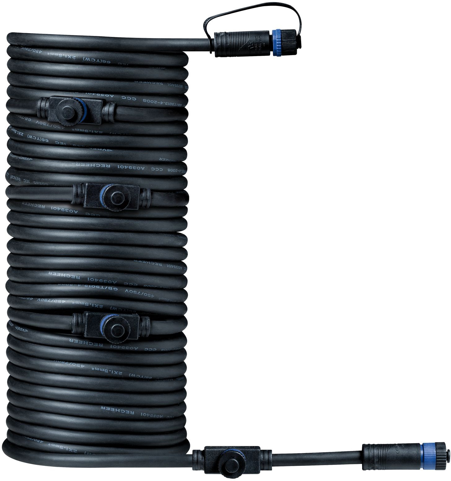 Paulmann Lampen-Verbindungskabel »Outdoor Plug&Shine 10m IP68«, 1000 cm, 1 in - 5 out