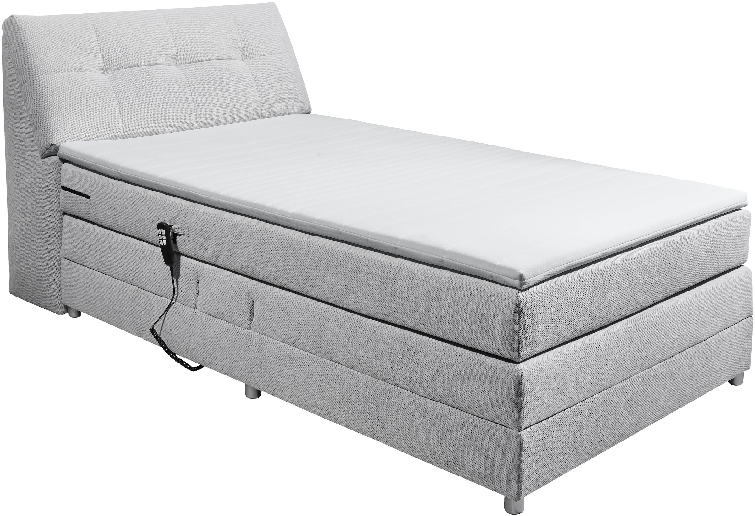 ED EXCITING DESIGN Boxspringbett »Toulouse« inkl. Motor, inkl. Stauraum im Kopfteil