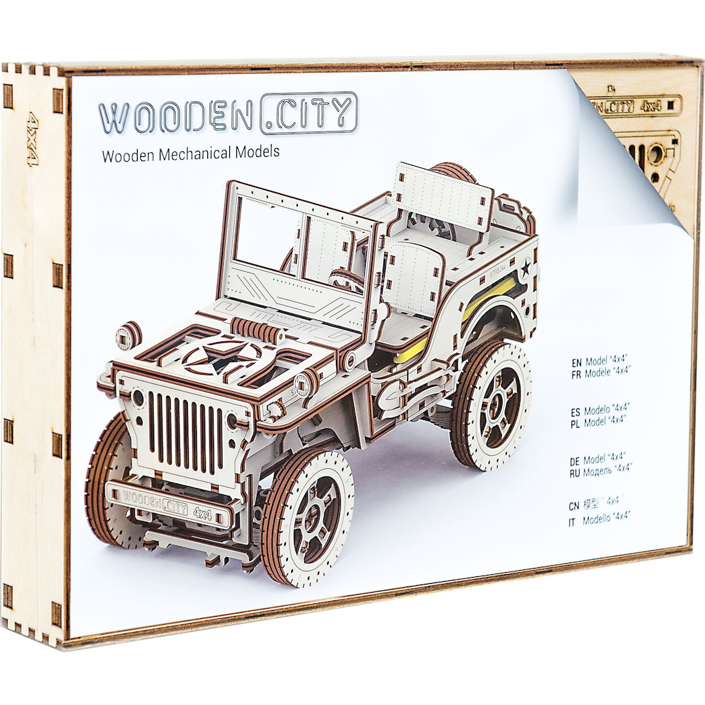 Wooden City Modellbausatz »Jeep 4x4«, aus Holz; Made in Europe