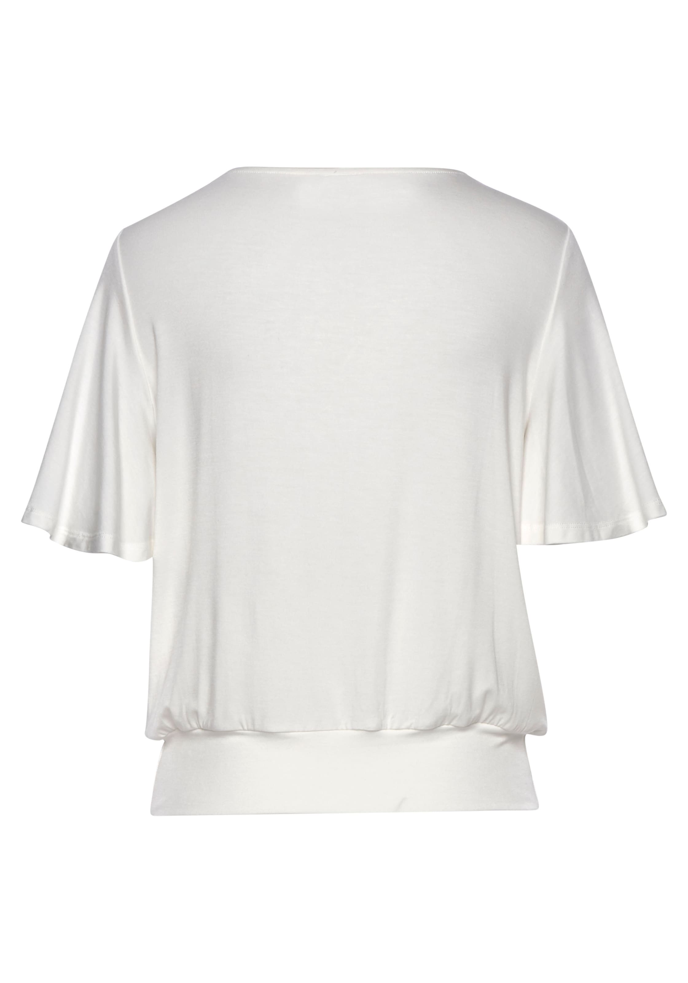 LASCANA Wickelshirt, mit Druckknopf vorne, Kurzarmshirt, elegant, Business-Look