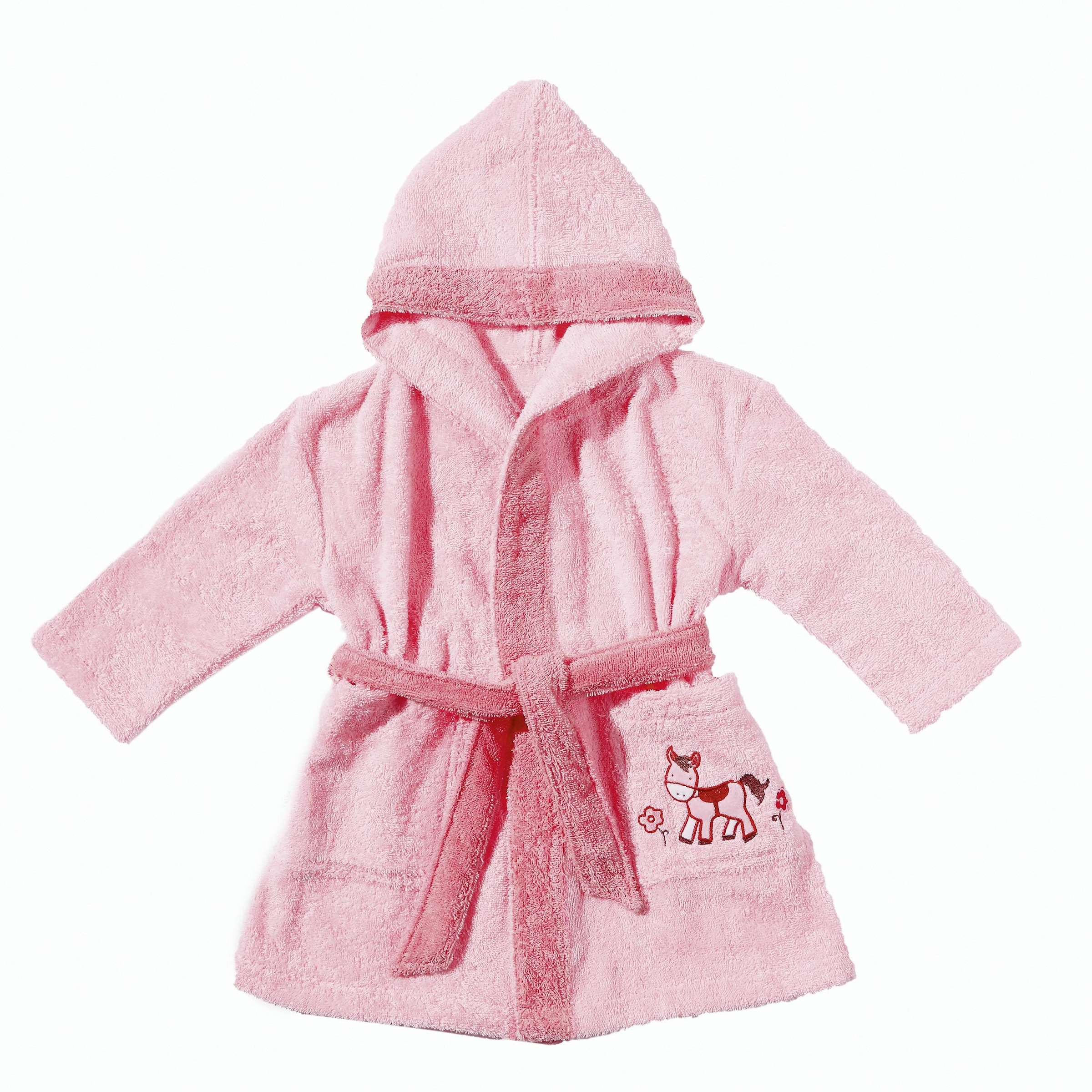 Kapuze St.) kleiner Babybademantel Cotton und Stickerei mit (1 »Pony« Egeria Organic