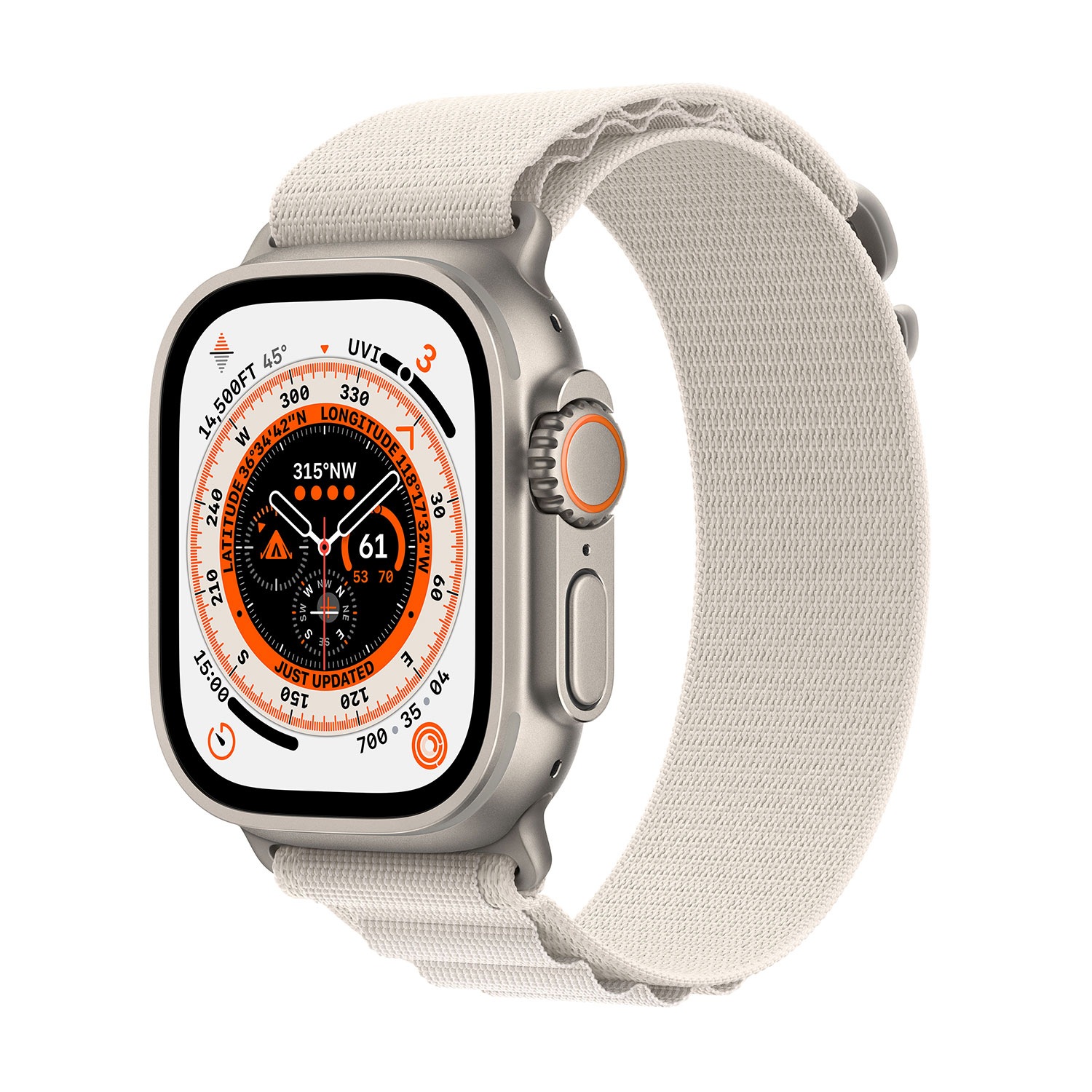Apple Smartwatch »Ultra, GPS + Cellular, Titan, 49 mm mit Alpinarmband, S«, (Watch OS) kaufen