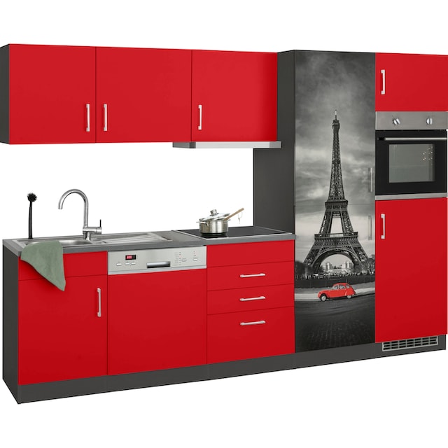 HELD MÖBEL Küchenzeile »Paris«, mit E-Geräten, Breite 290 cm, wahlweise mit  Induktionskochfeld bequem bestellen