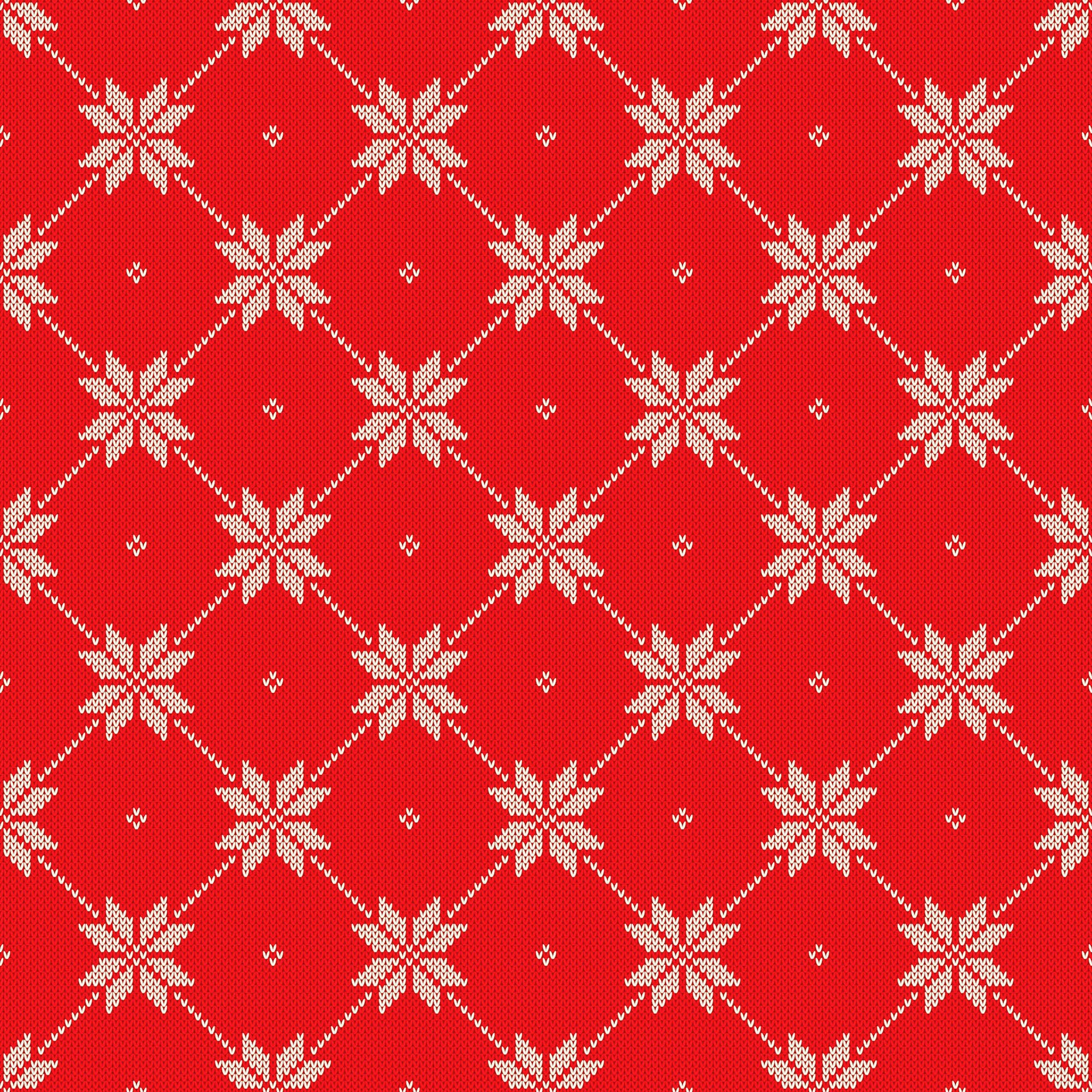queence Dekokissen »Cindy«, Kissenhülle,Weihnachtsmuster,Rot Weiß,Stoffoptik,Festlich,Winterlich