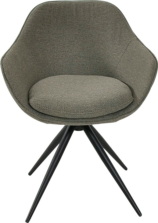 K+W Komfort & Wohnen Drehstuhl "ZOOM" () 4-Fuß Drehstuhl mit Gestell aus Metall schwarz Struktur
