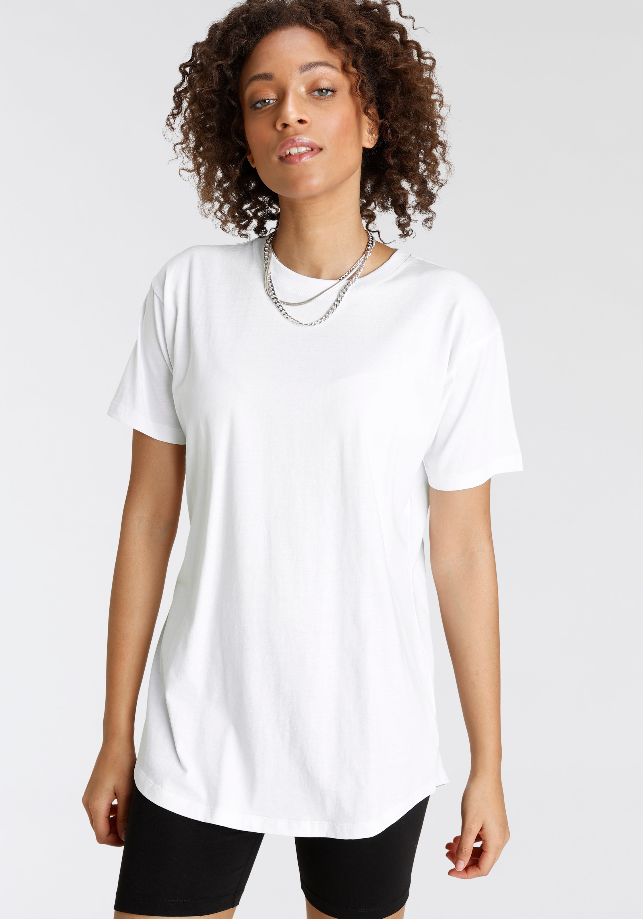 Tamaris Oversize-Shirt, mit Rundhalsausschnitt