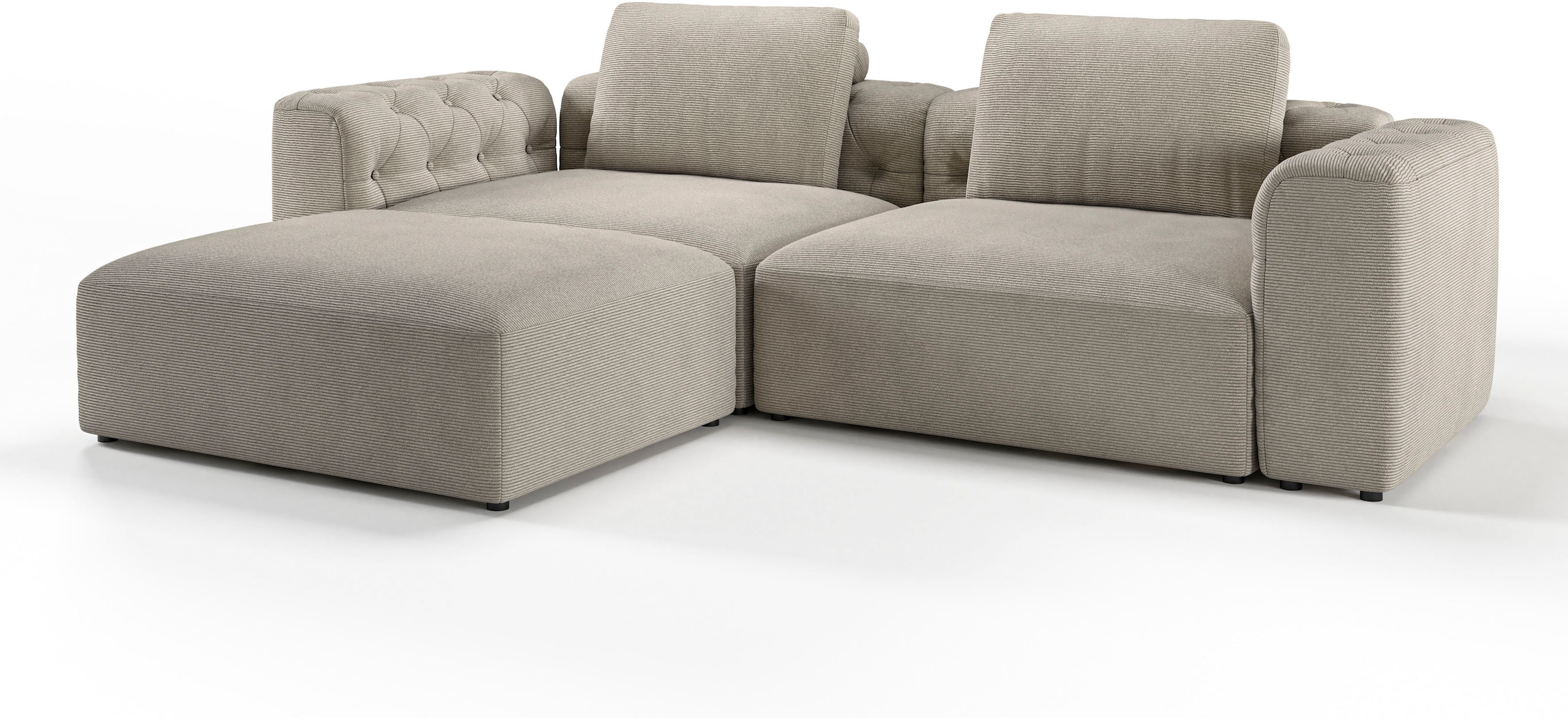 RAUM.ID Ecksofa »Cushid L-Form« Modulset, bestehend aus 3 Teilen
