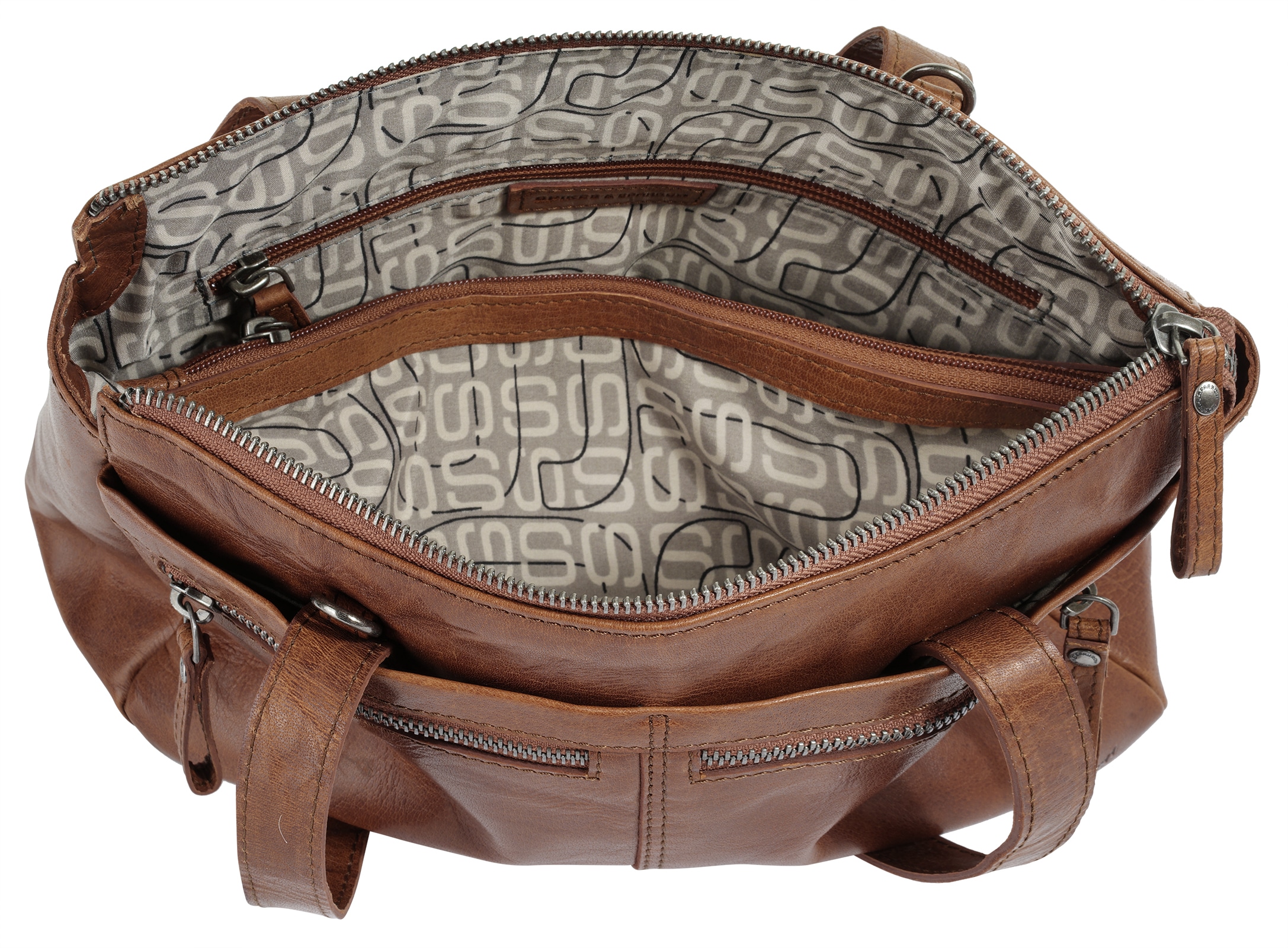 Spikes & Sparrow Henkeltasche, echt Leder