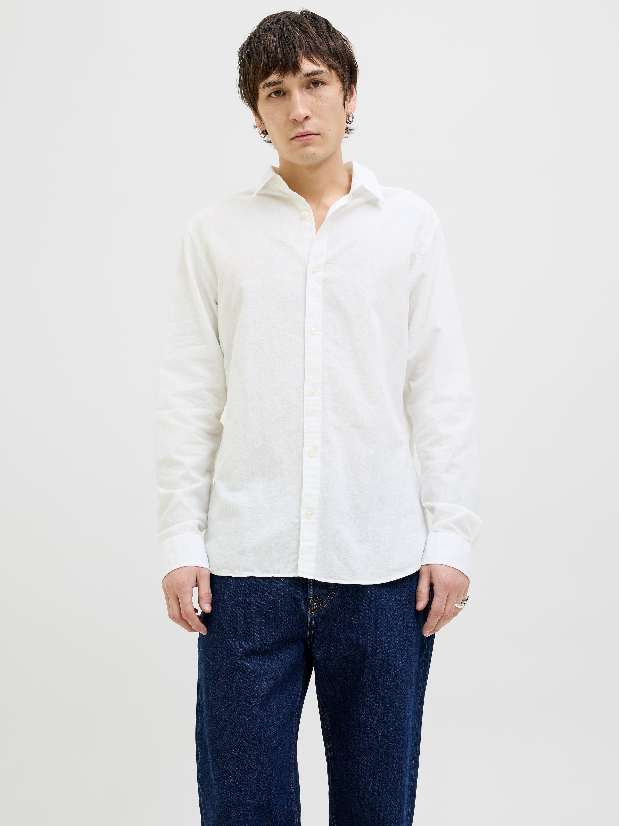 Jack & Jones Langarmhemd »JJEBREEZE SHIRT LS SN«, mit Hemdkragen