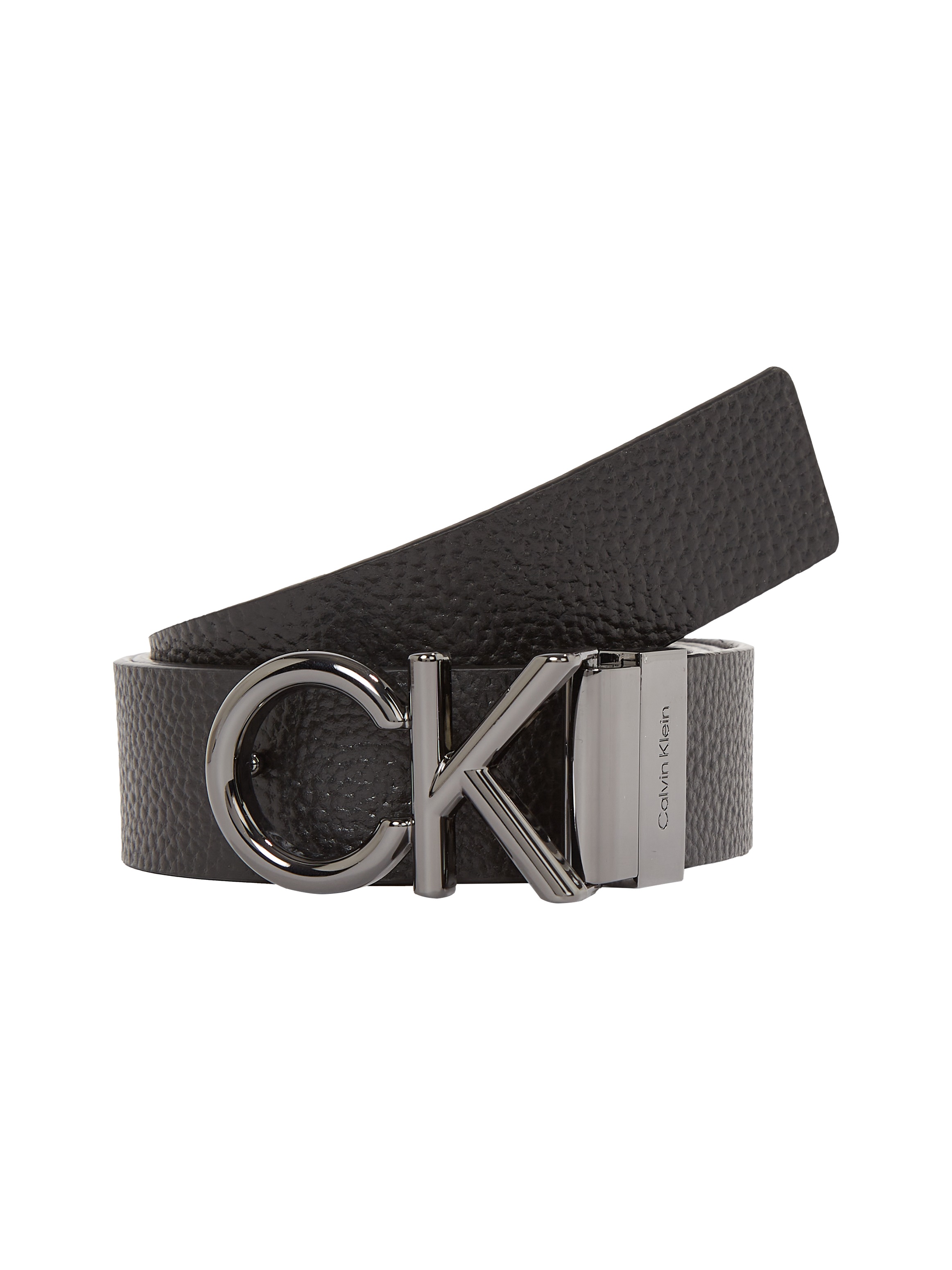 Calvin Klein Ledergürtel »ADJ/REV CK METAL BOMBE PB 35MM«, mit CK-Logoschließe