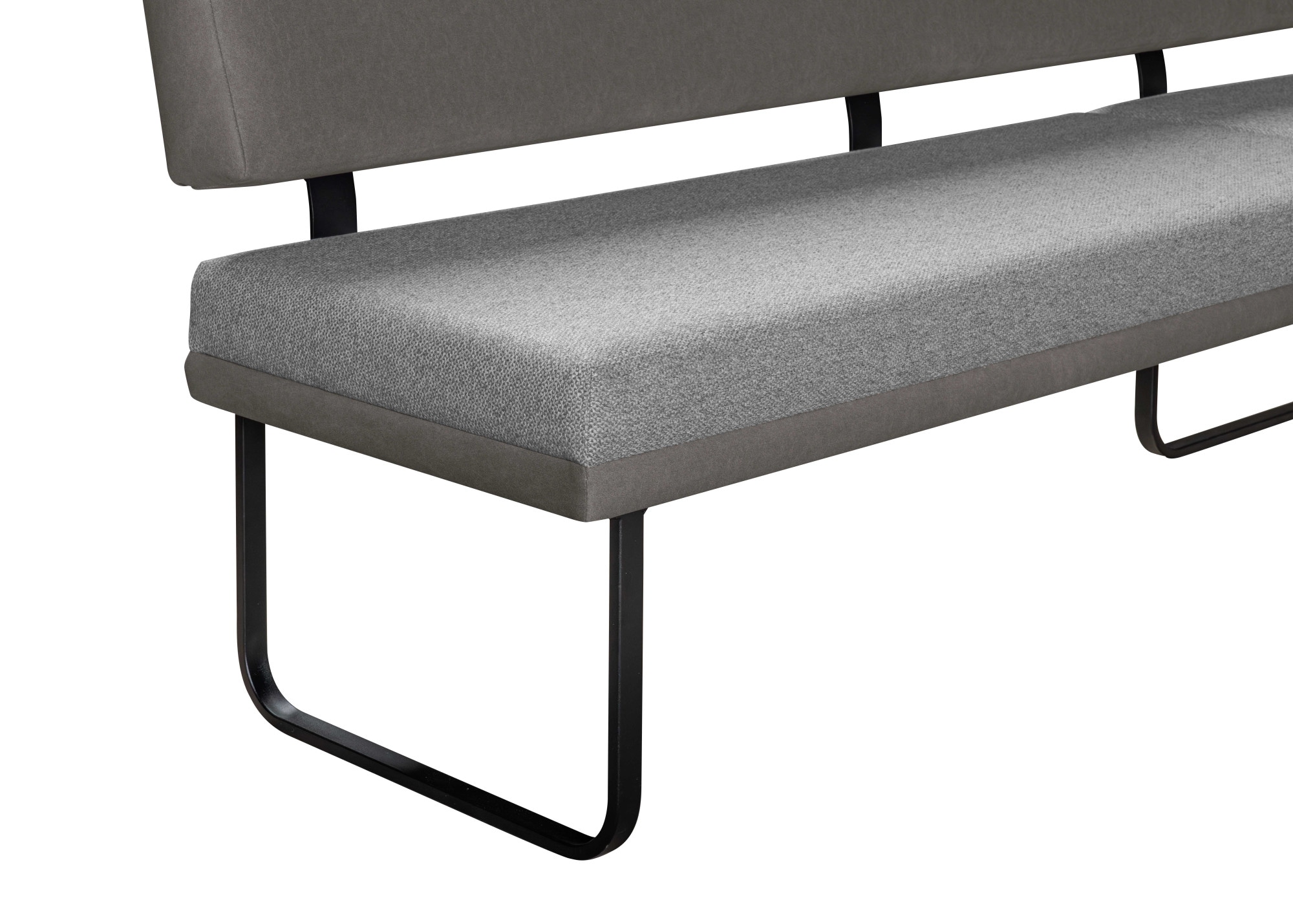 OTTO home Eckbank »Gabi Esszimmerbank, Bank, Küchenbank, Polsterbank« Gestell aus matt-schwarzem Flachmetall, stabil, 2-Stoff-Design