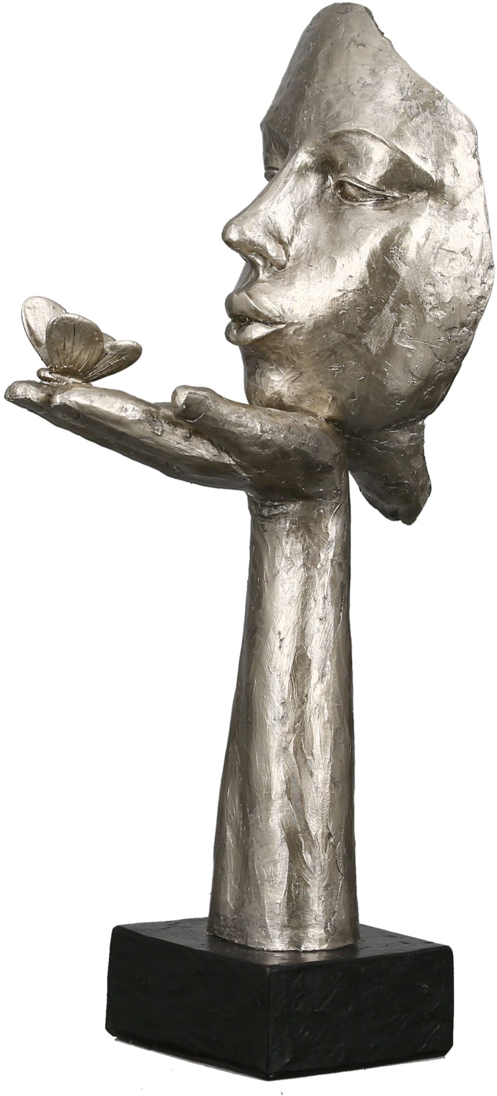 GILDE Dekofigur »Skulptur antikfinish«, bestellen Rechnung Polyresin silberfarben, Desire, auf