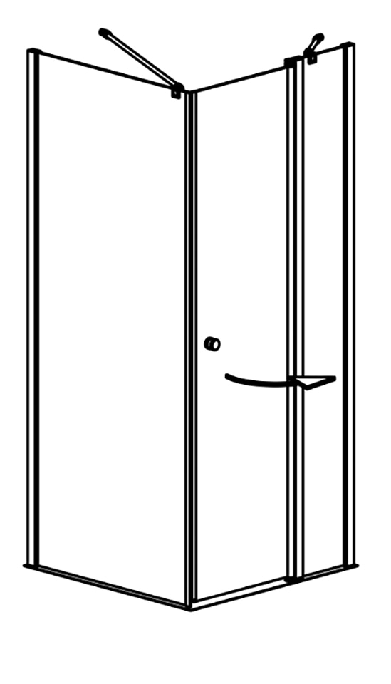maw by GEO Eckdusche »AF200« mit Drehtür