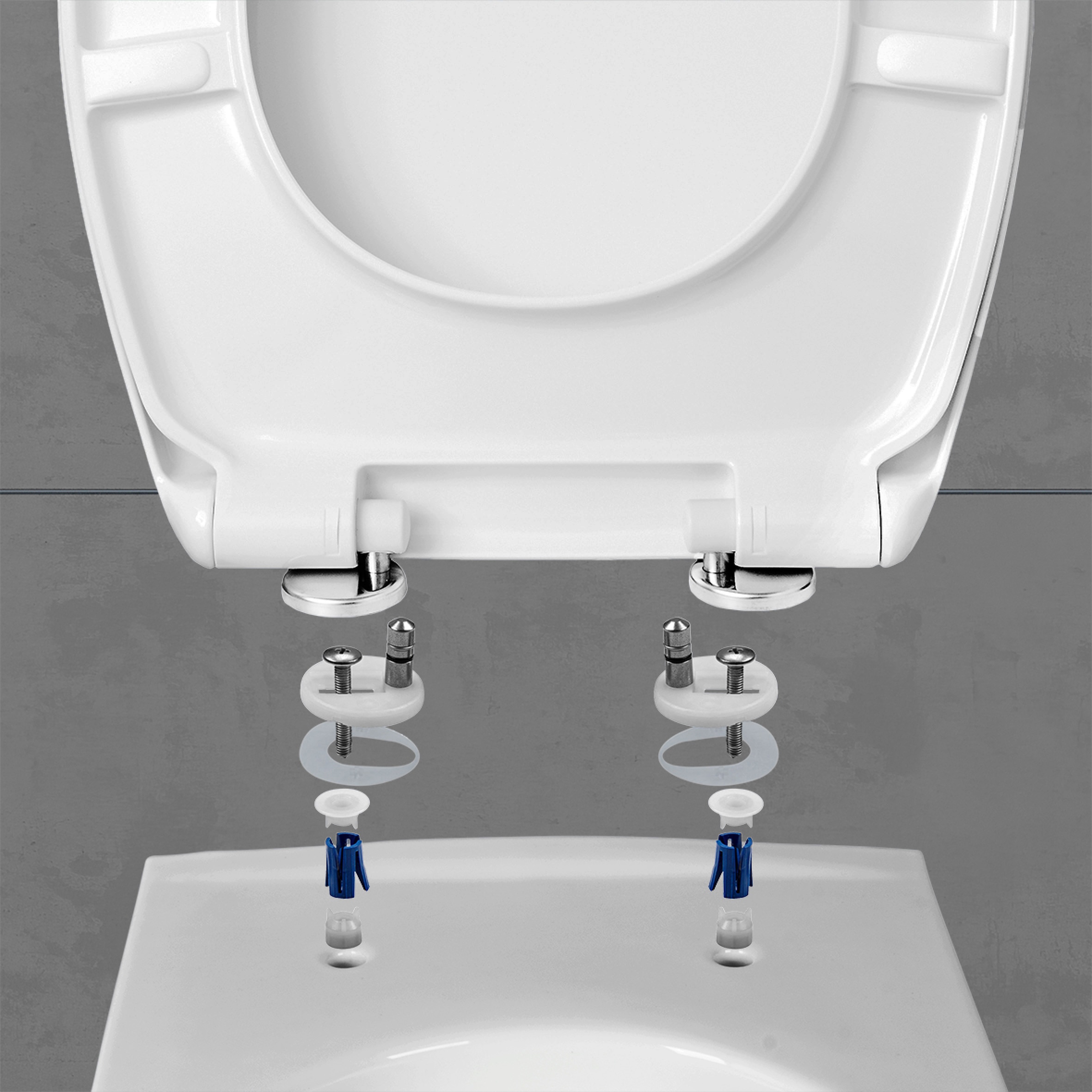 CORNAT WC-Sitz »Flaches Design - Pflegeleichter Duroplast - Quick up«,  Clean Funktion - Absenkautomatik - Montage von oben / Toilettensitz online  kaufen, mit 3 Jahren XXL Garantie