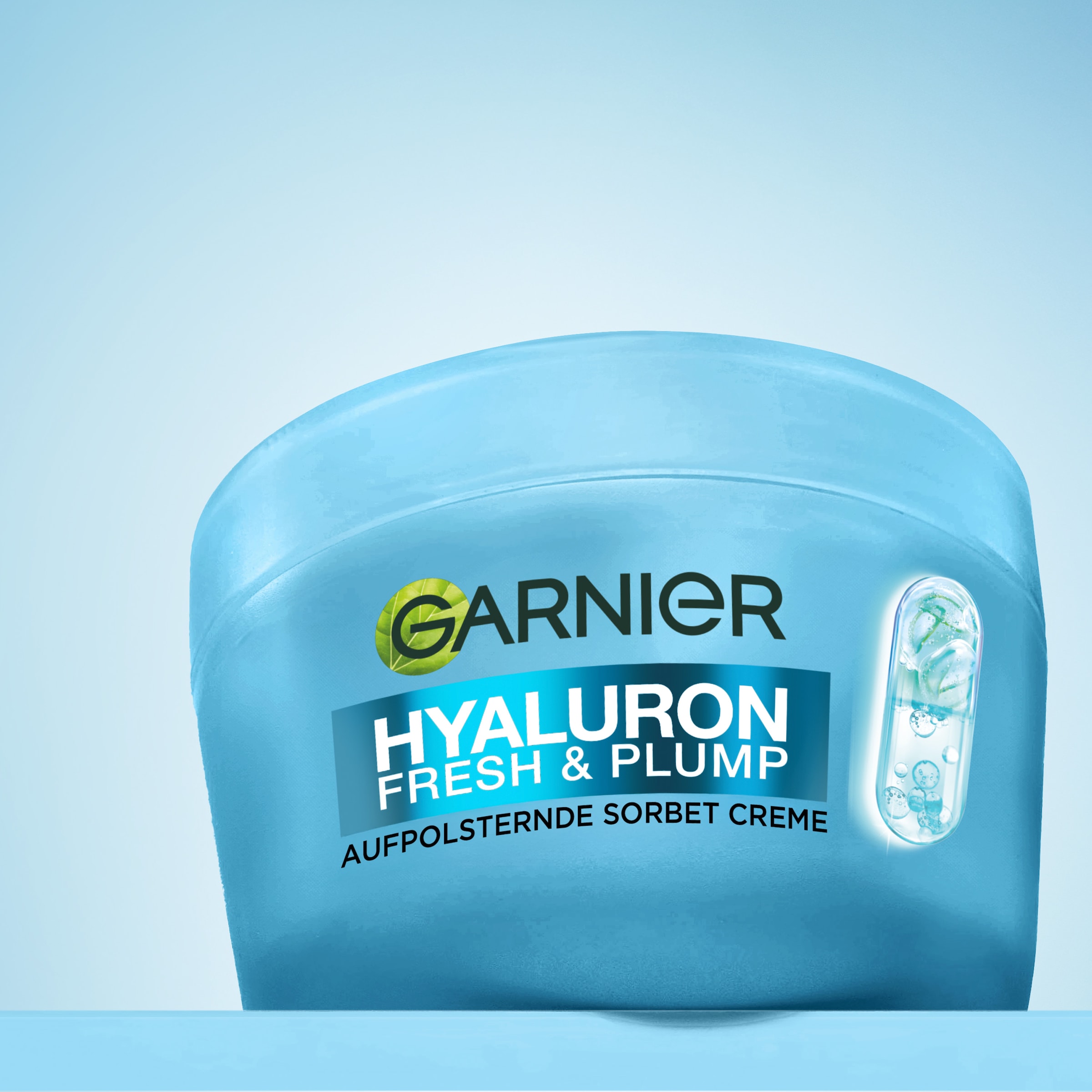 GARNIER Feuchtigkeitscreme »FRESH & PLUMP HYALURON SORBET CREME« mit Hyaluronsäure, leichte Sorbet-Textur, zieht schnell ein