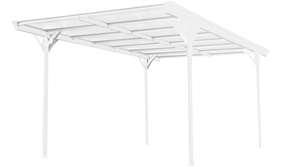 Einzelcarport »Flachdach«, Aluminium, 280 cm, Weiß